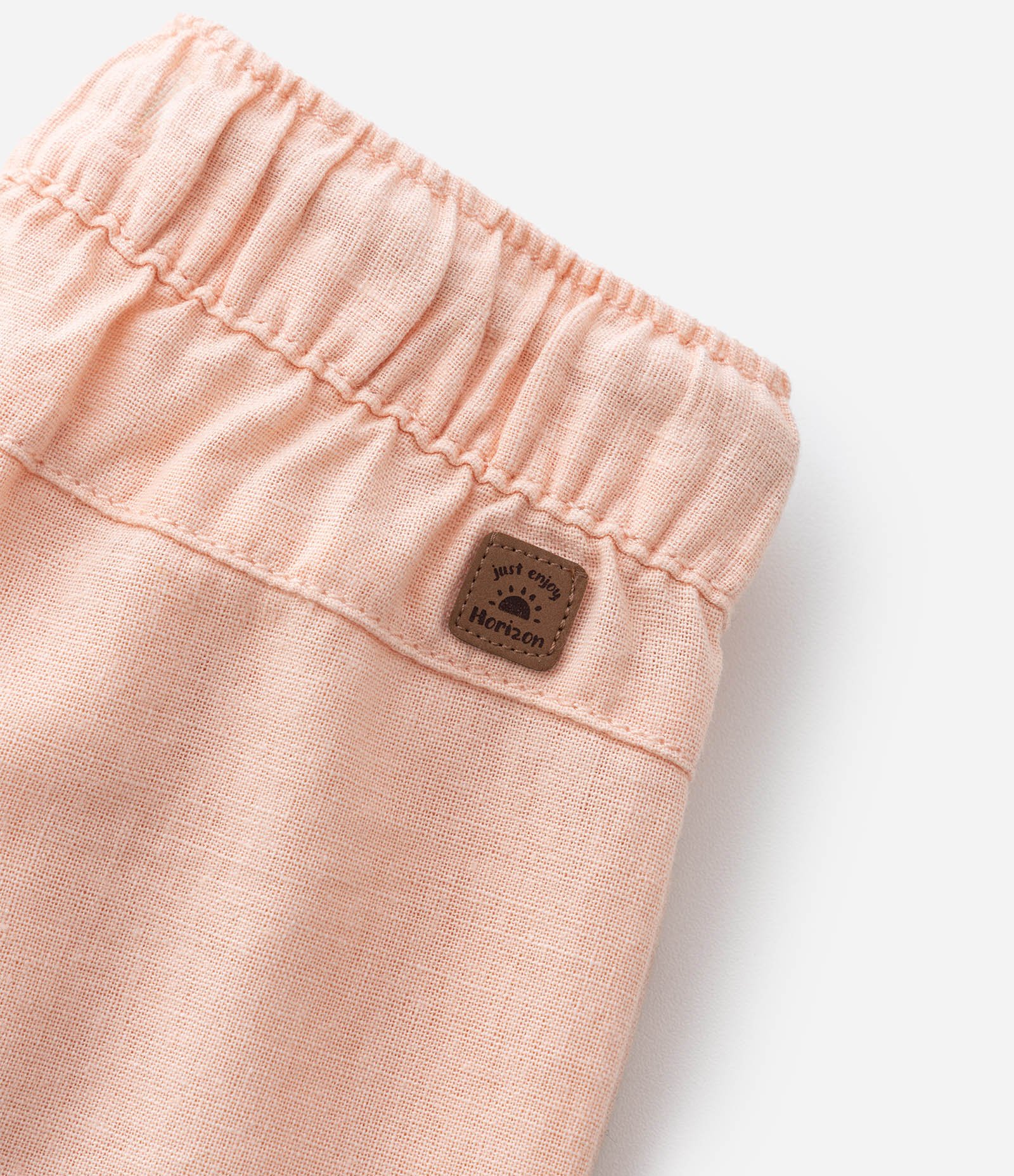 Bermuda Infantil em Linho com Bolsinho - Tam 1 a 5 Anos Laranja 5