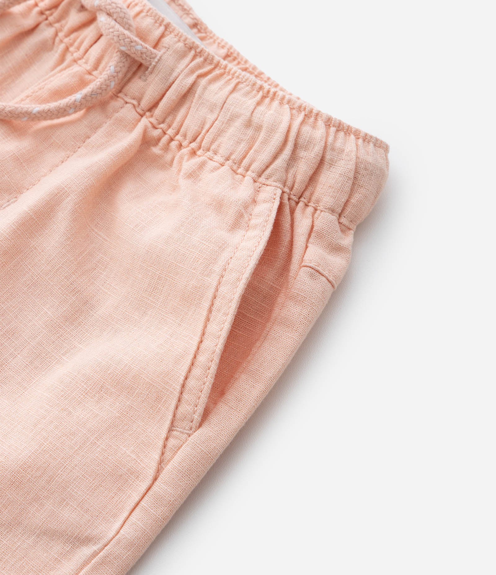 Bermuda Infantil em Linho com Bolsinho - Tam 1 a 5 Anos Laranja 7