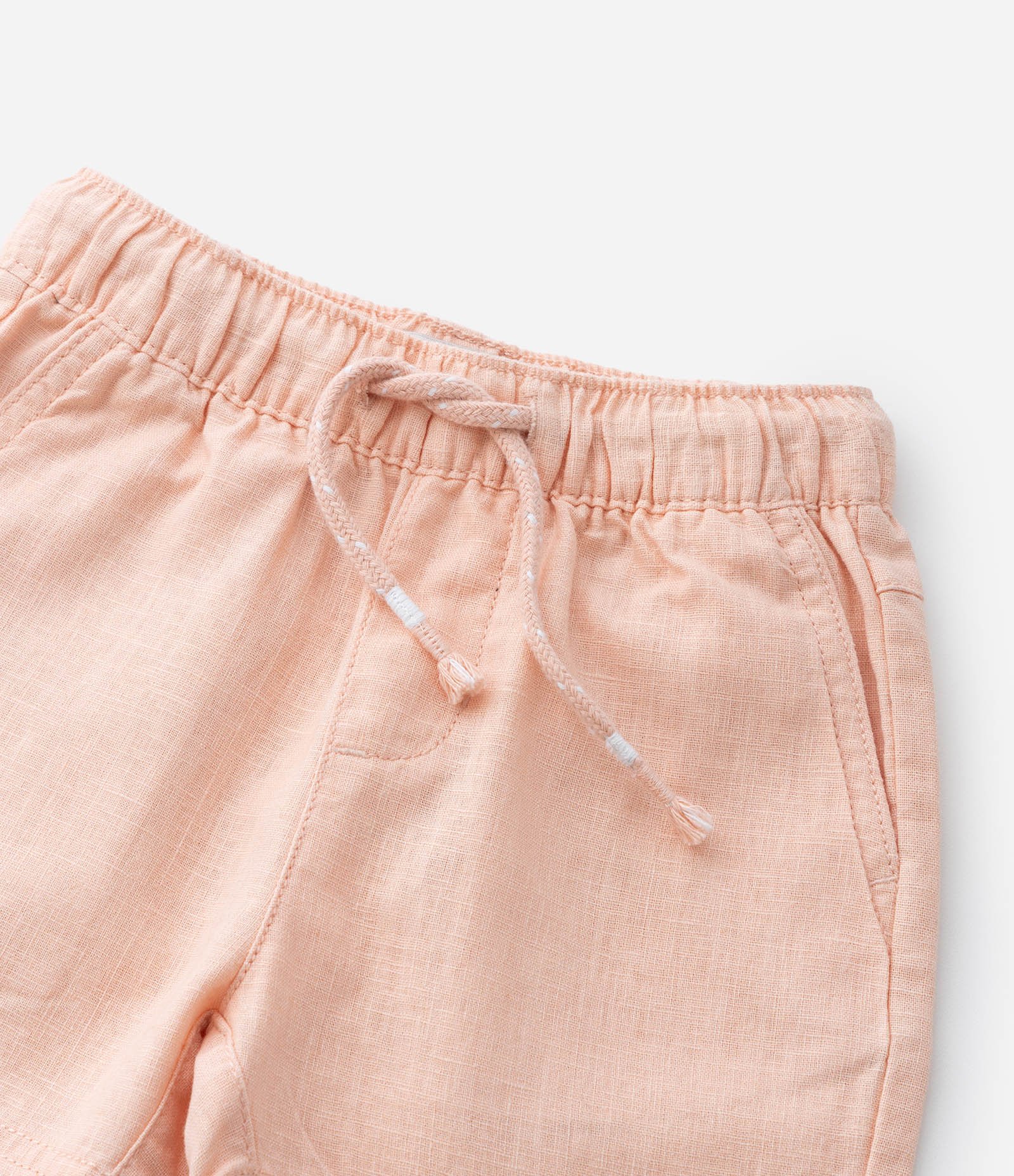 Bermuda Infantil em Linho com Bolsinho - Tam 1 a 5 Anos Laranja 8