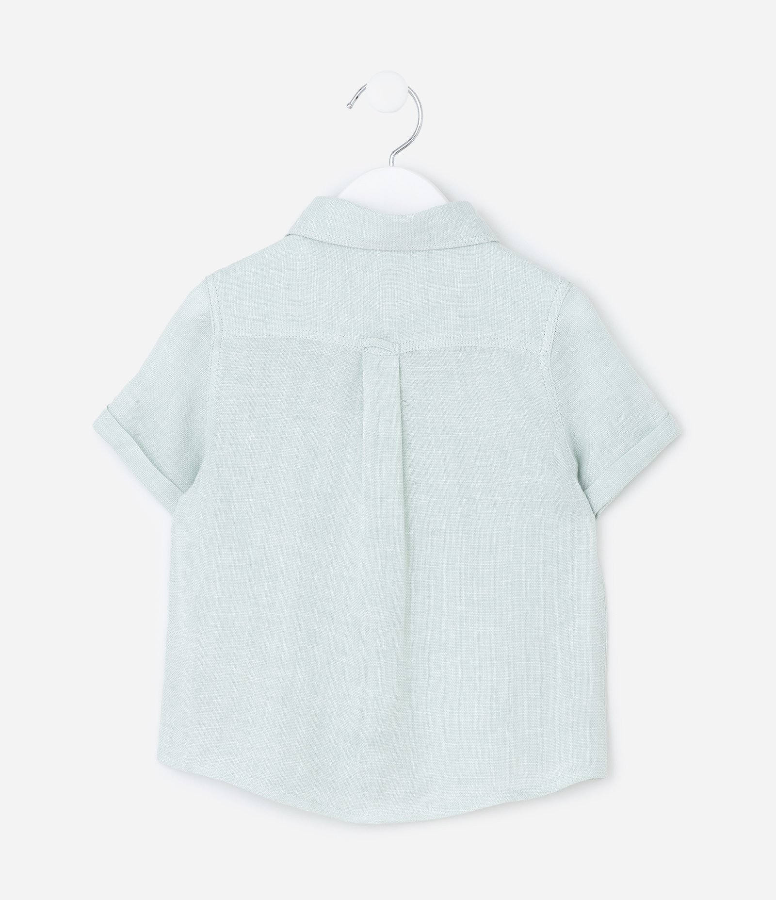 Camisa Infantil em Viscolinho com Bolsinho - Tam 1 a 4 Anos Verde 3