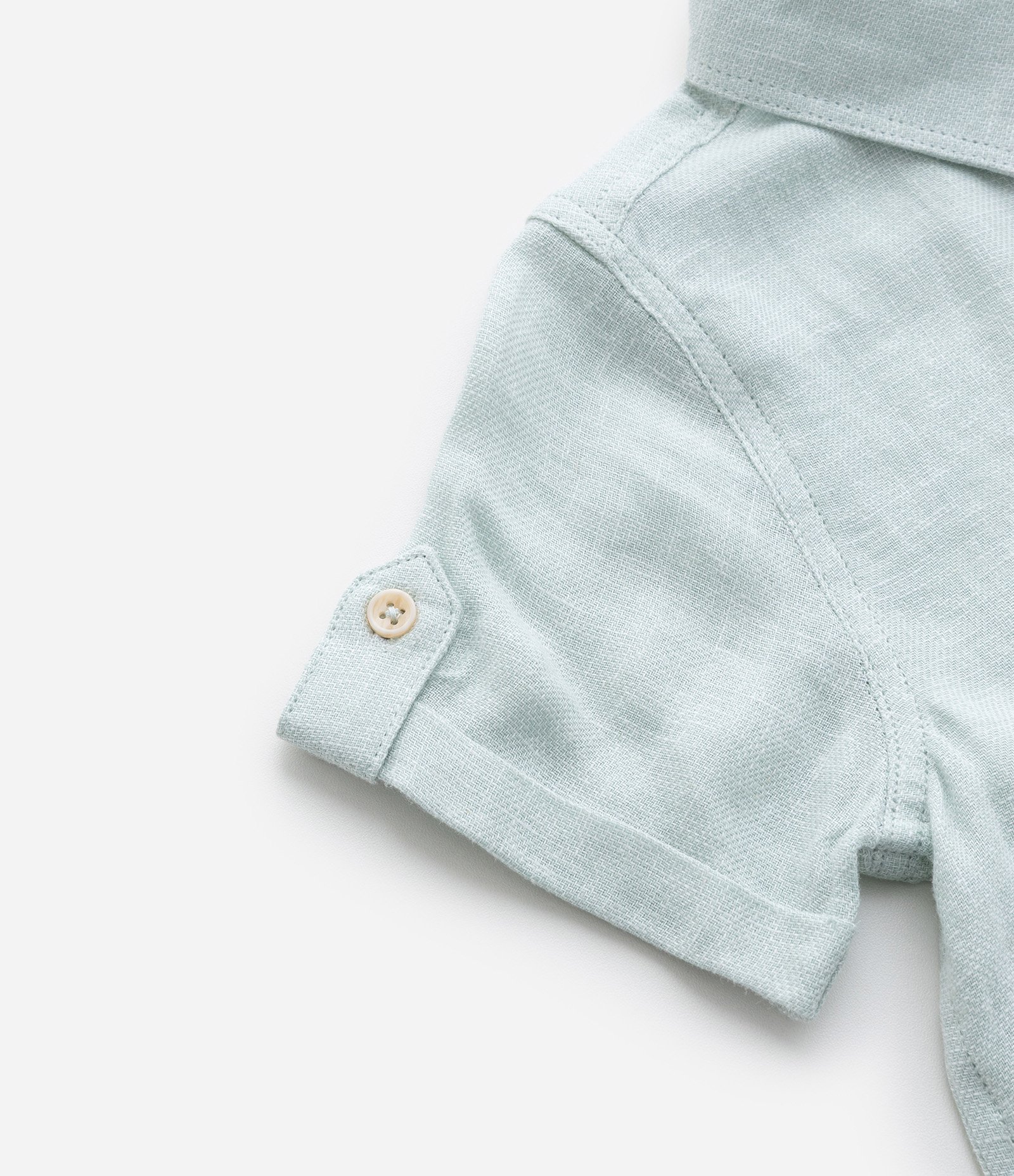 Camisa Infantil em Viscolinho com Bolsinho - Tam 1 a 4 Anos Verde 5