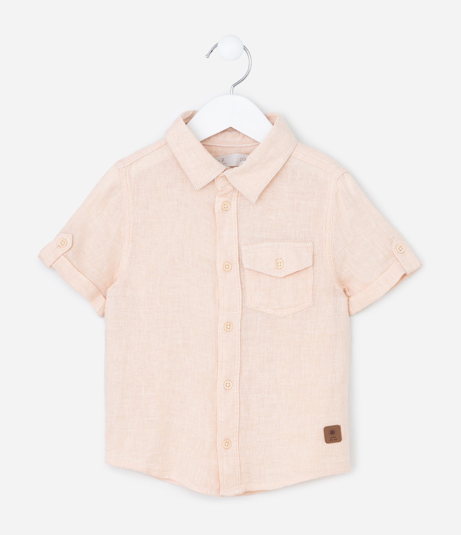 Camisa Infantil em Viscolinho com Bolsinho - Tam 1 a 4 Anos Rosa 2