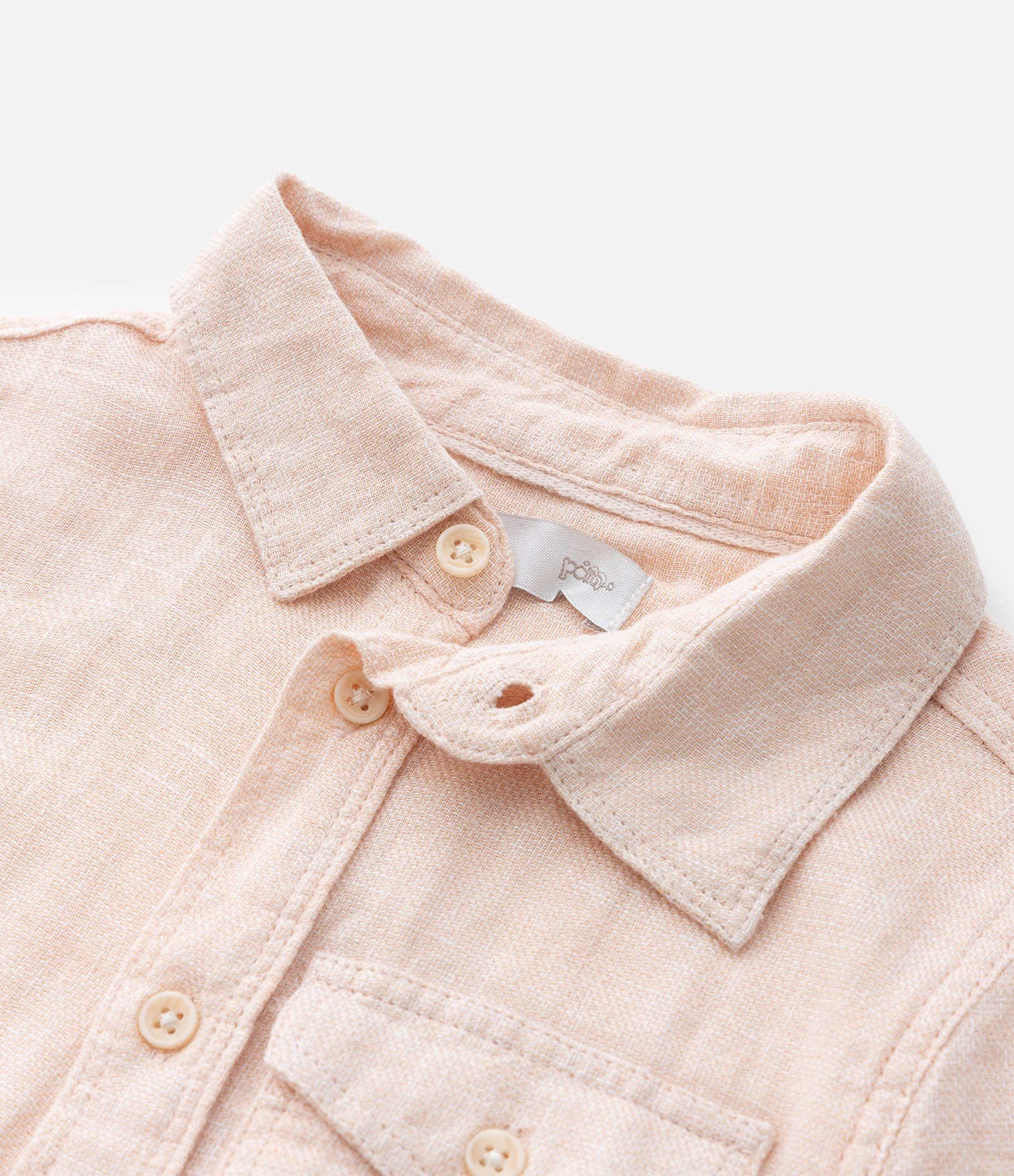 Camisa Infantil em Viscolinho com Bolsinho - Tam 1 a 4 Anos Rosa 7