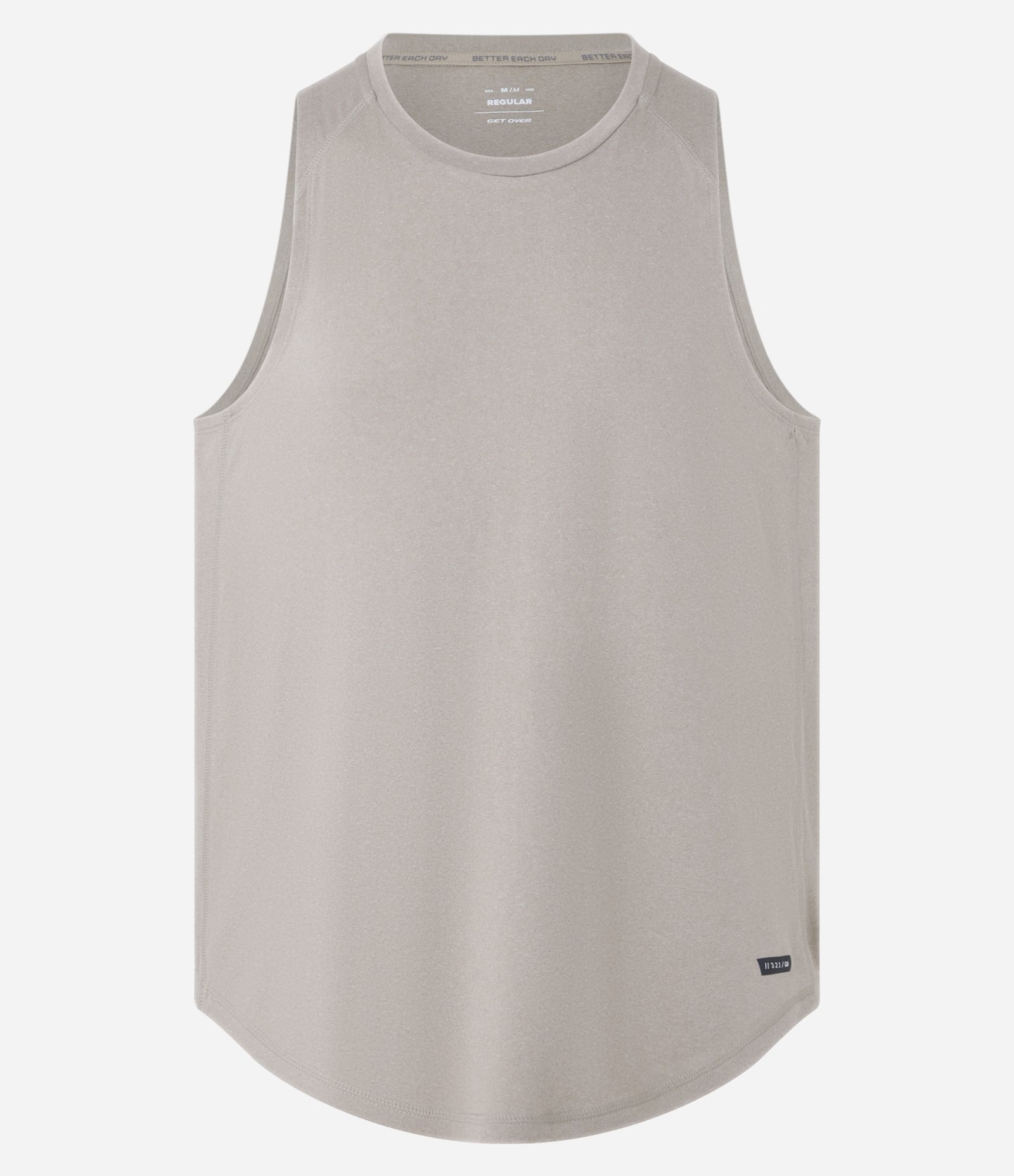 Regata Regular Esportiva com Etiqueta na Barra e Detalhe Contrastante Bege 7