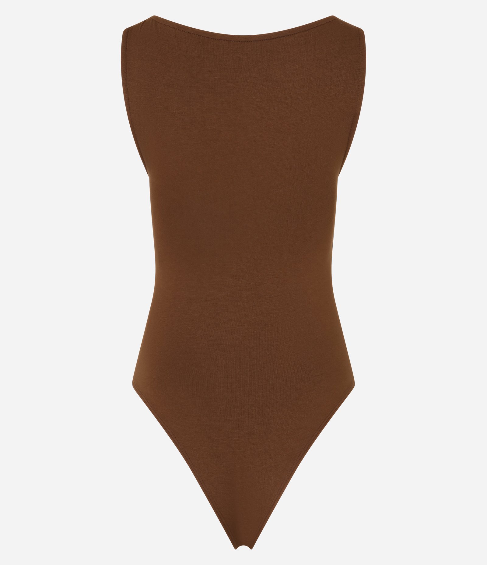 Body em Malha de Viscose com Decote Canoa Marrom 5