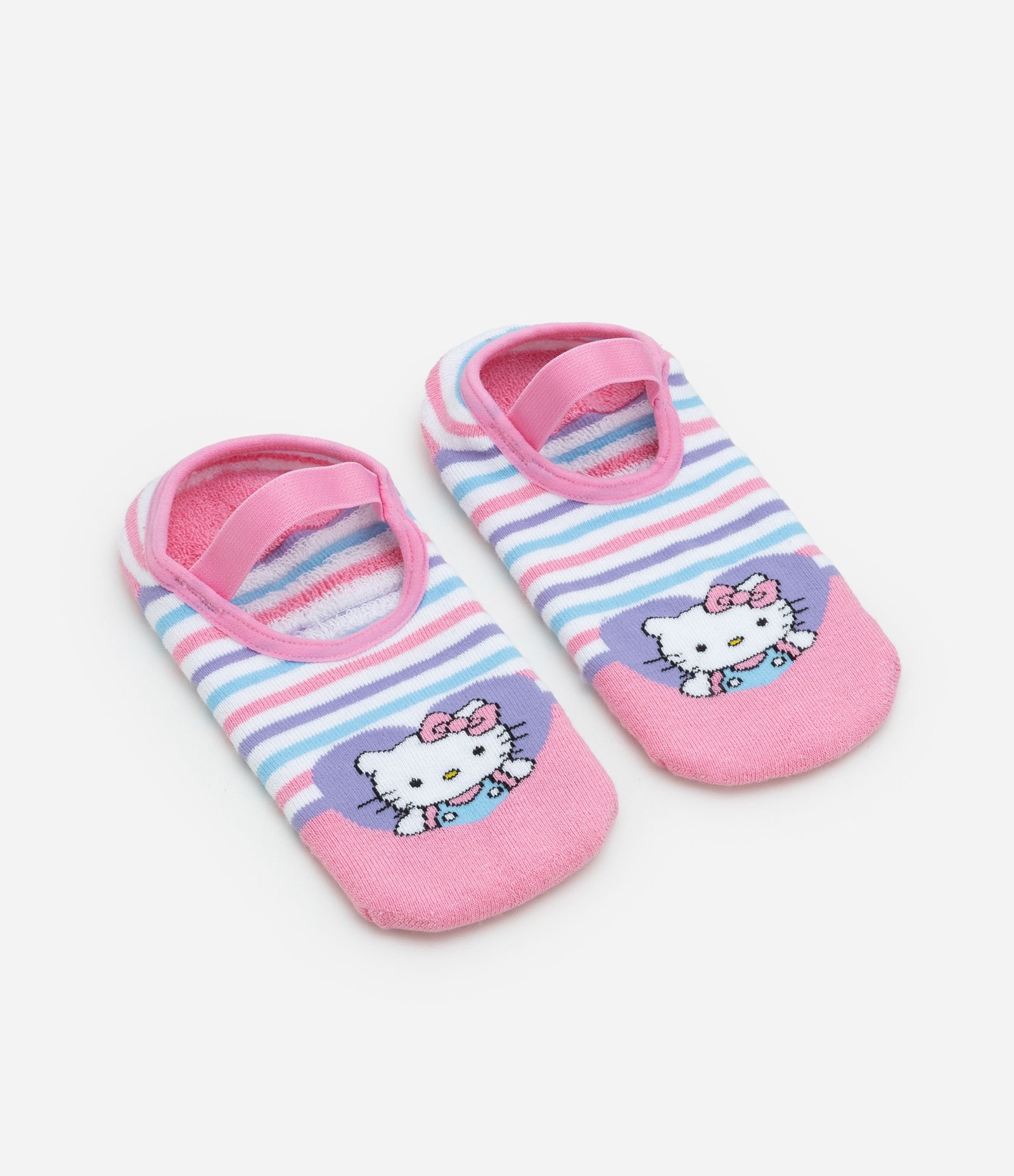 Meia Sapatilha Infantil com Antiderrapante e Estampa Hello Kitty - Tam 19 a 34 Rosa 1