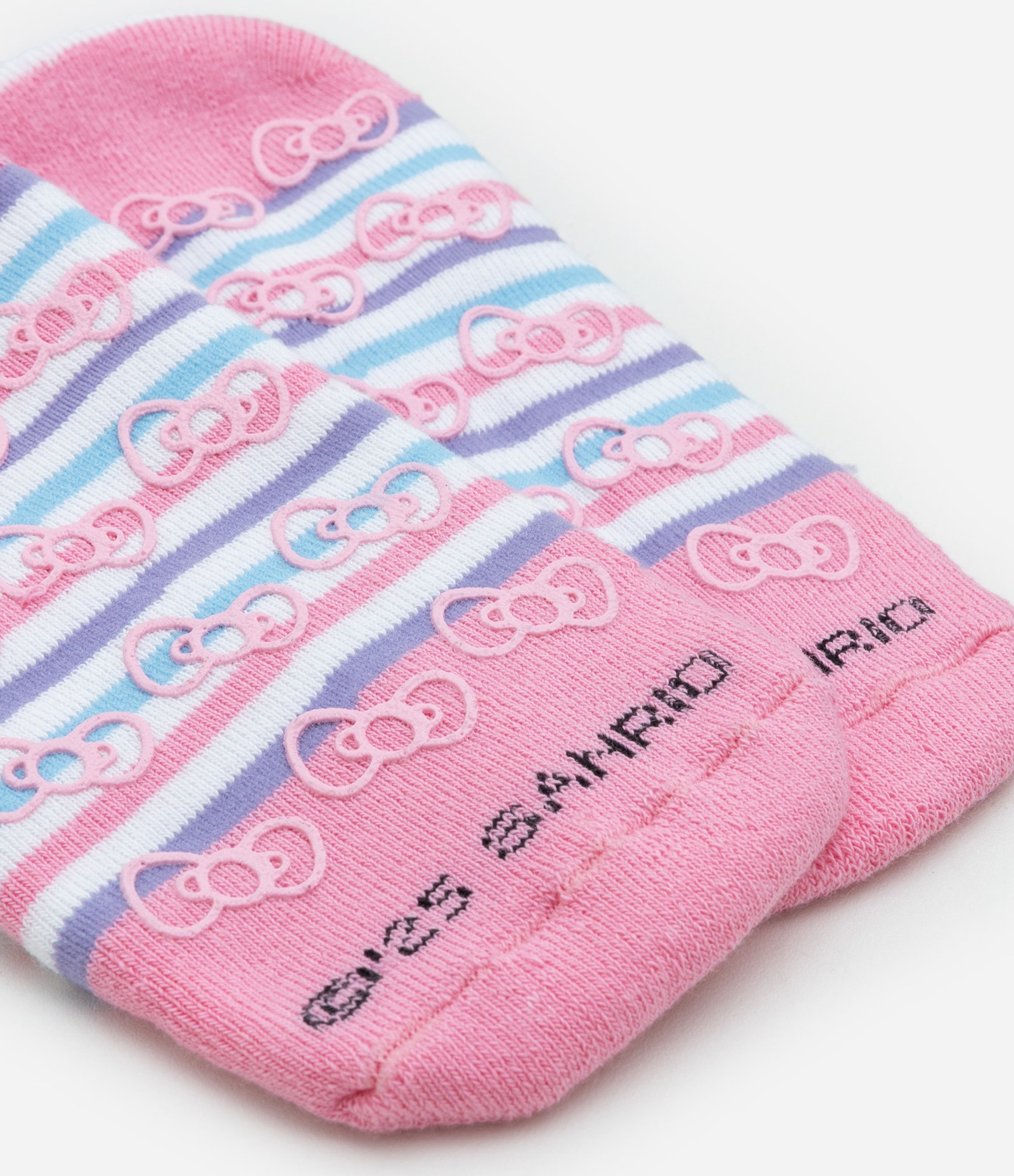 Meia Sapatilha Infantil com Antiderrapante e Estampa Hello Kitty - Tam 19 a 34 Rosa 3