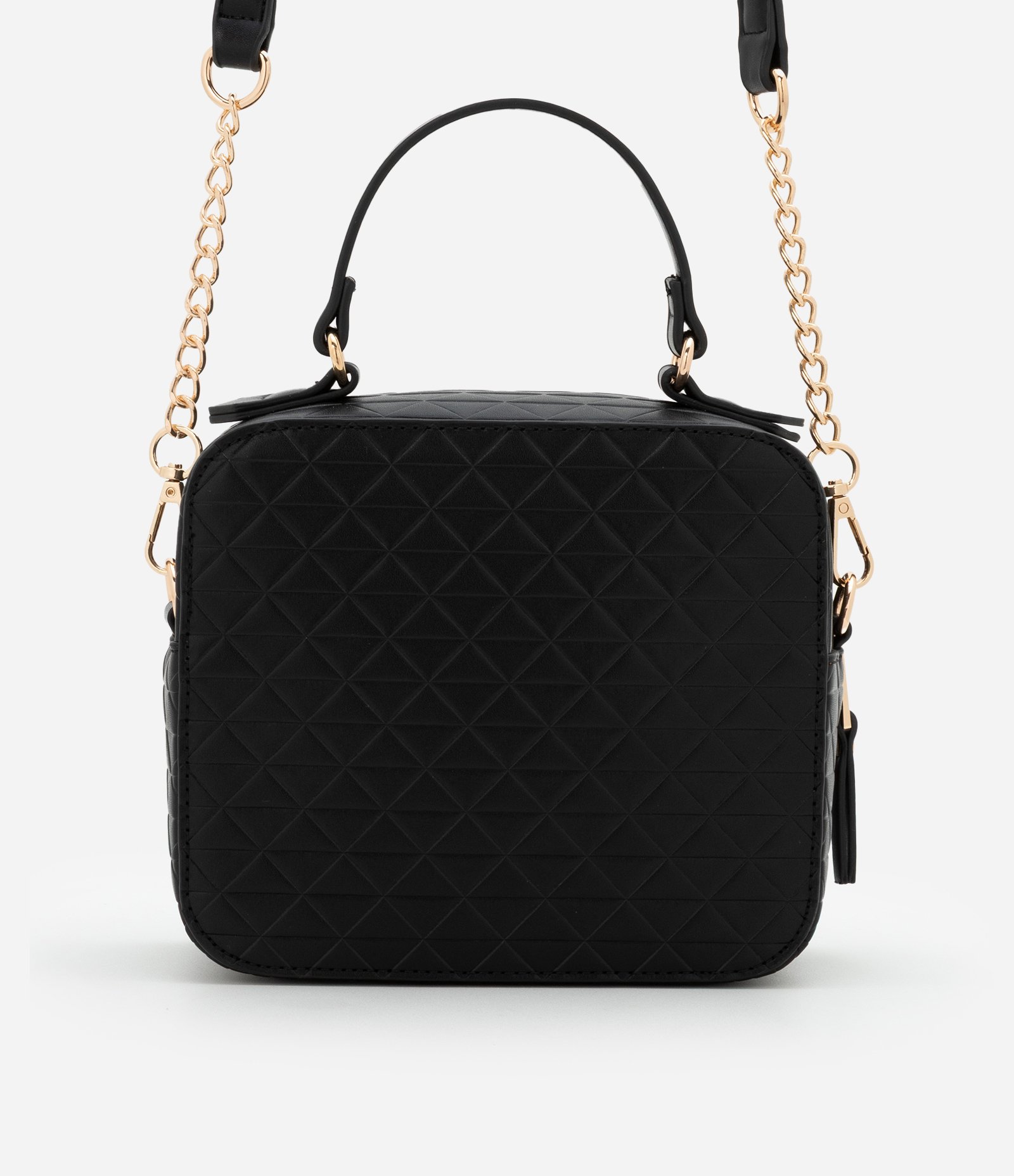 Bolsa Câmera Bag Transversal Média com Alça com Corrente Preto 4