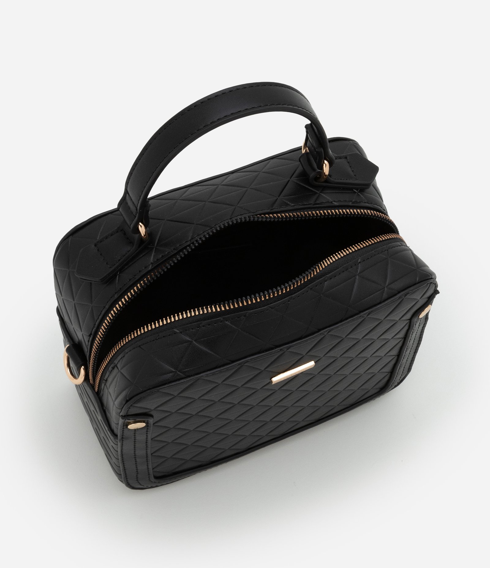 Bolsa Câmera Bag Transversal Média com Alça com Corrente Preto 5