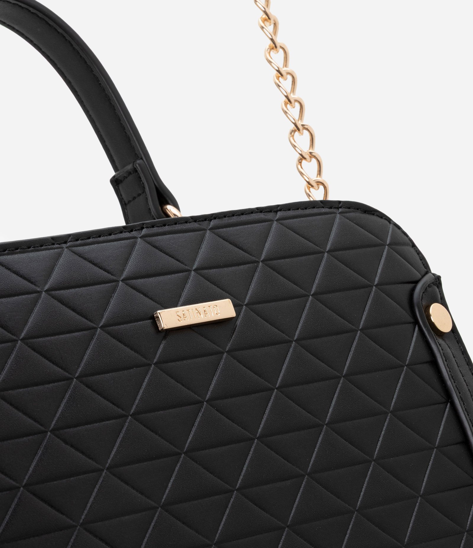 Bolsa Câmera Bag Transversal Média com Alça com Corrente Preto 6