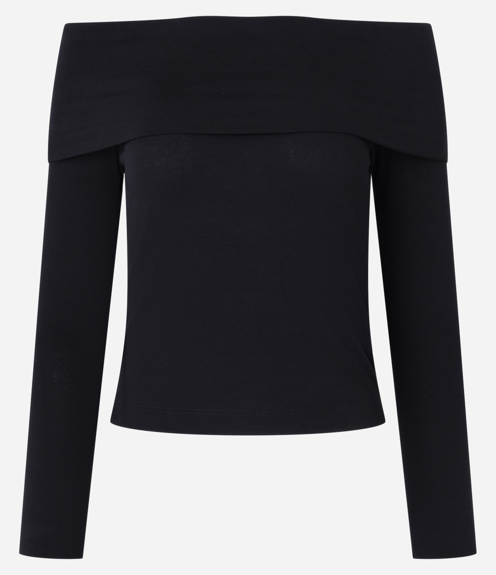 Blusa Ombro a Ombro em Viscose com Decote Virado Preto 5