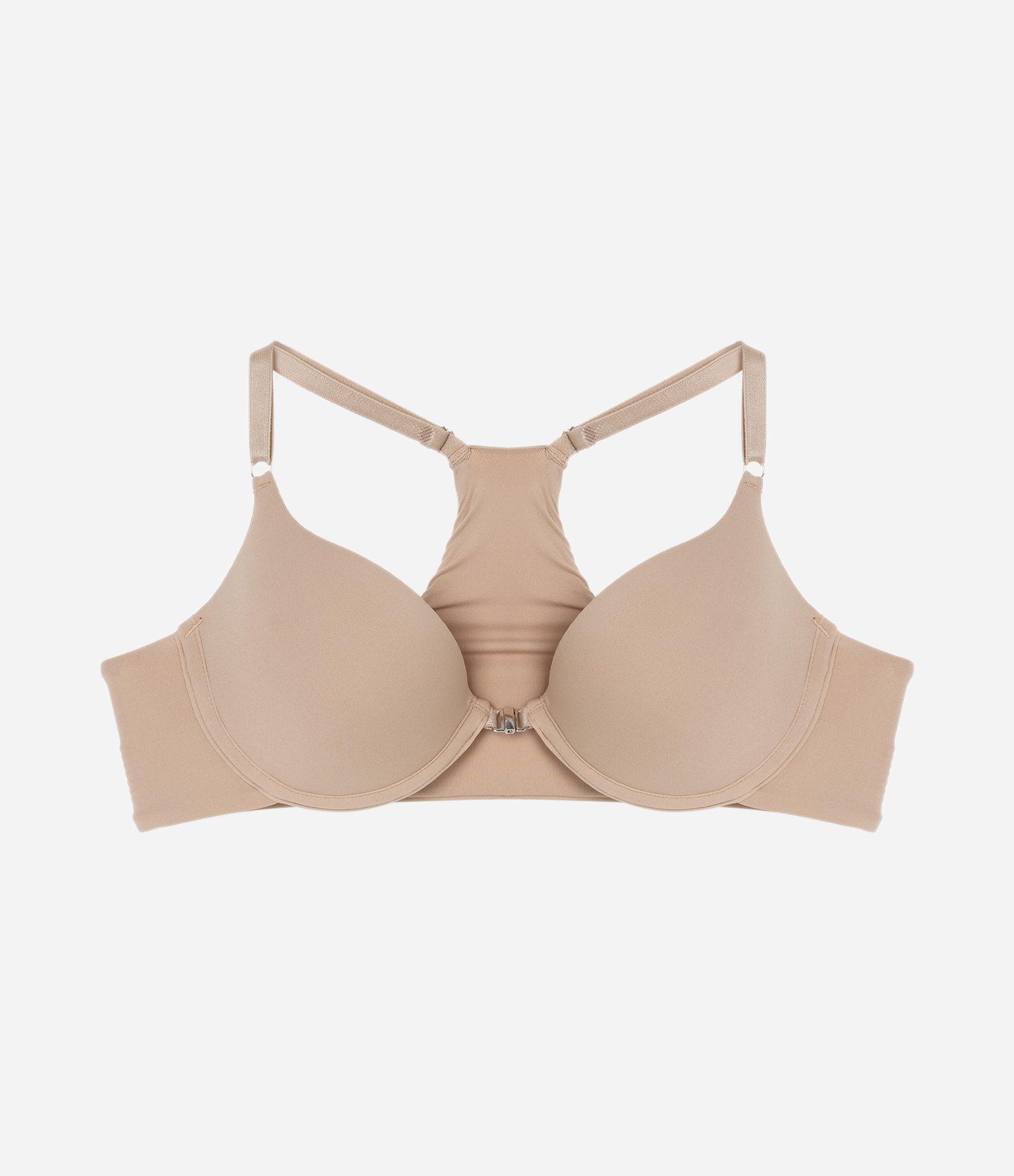 Sutiã Push Up Nadador em Microfibra com Bojo Bege 5