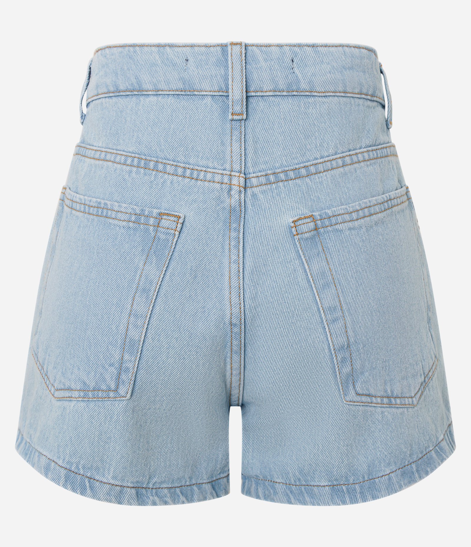 Short Slim em Jeans com Brilhos Aplicados e nos Bolsos Azul 7