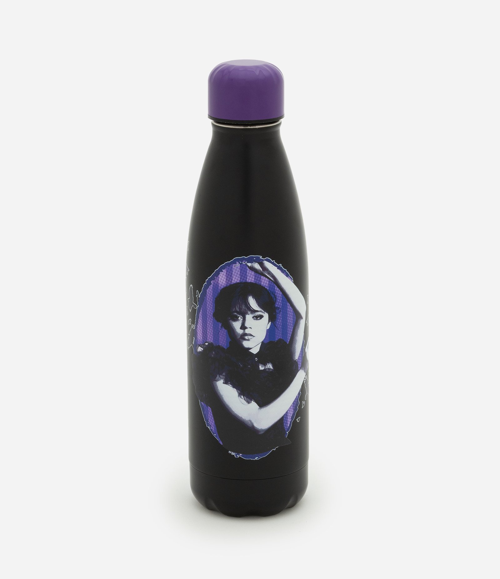 Garrafa de Metal com Estampa Wandinha 750ml Preto 1