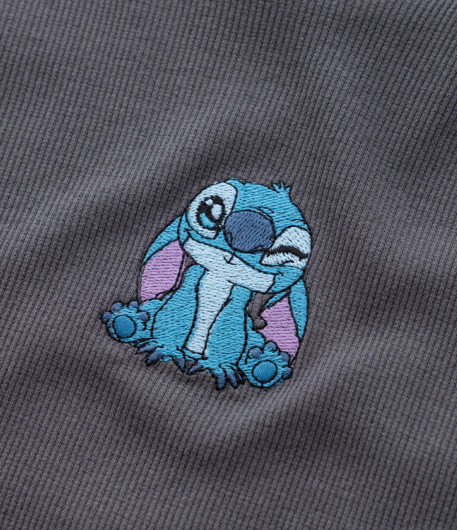 Camiseta Infantil Canelada com Bordado Stitch - Tam 5 a 14 Anos Cinza 5