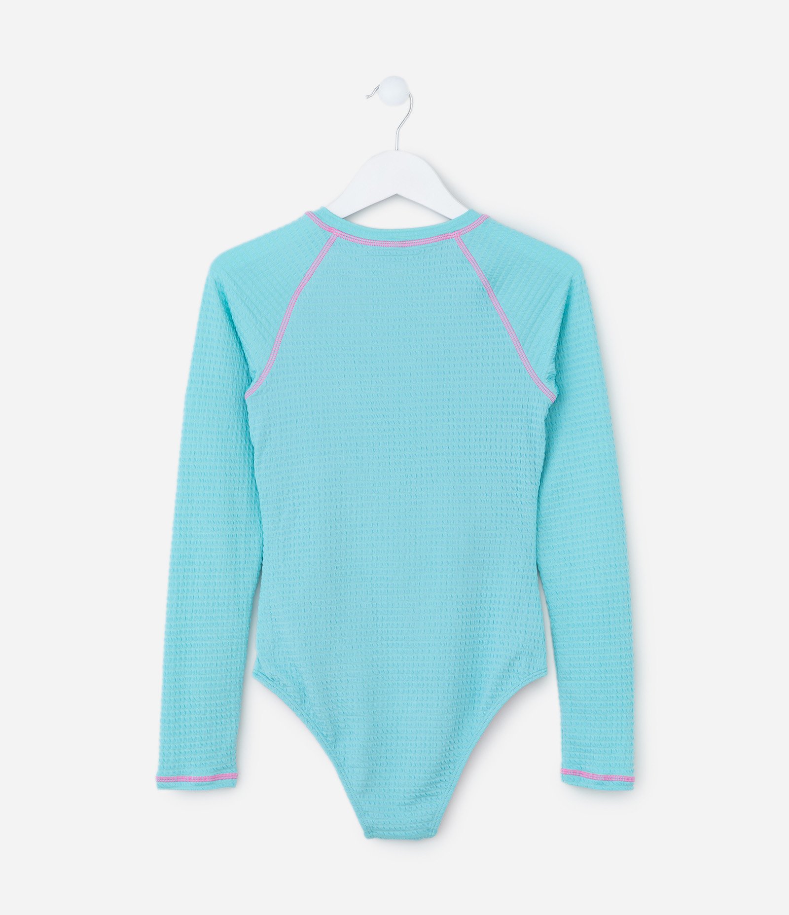 Maiô Infantil com Proteção UV e Textura - Tam 5 a 14 Anos Azul 2