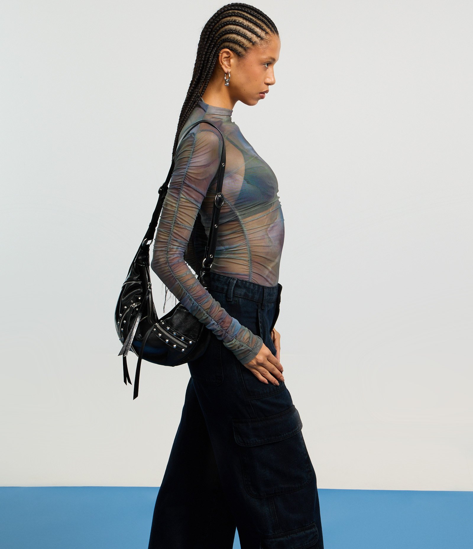 Blusa em Tule com Franzidos Laterais Verde 4