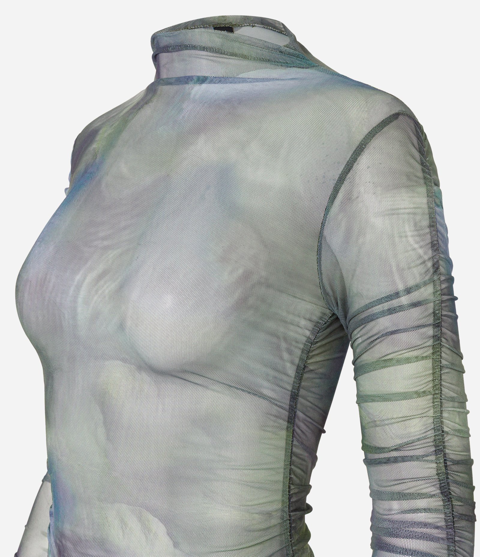 Blusa em Tule com Franzidos Laterais Verde 7