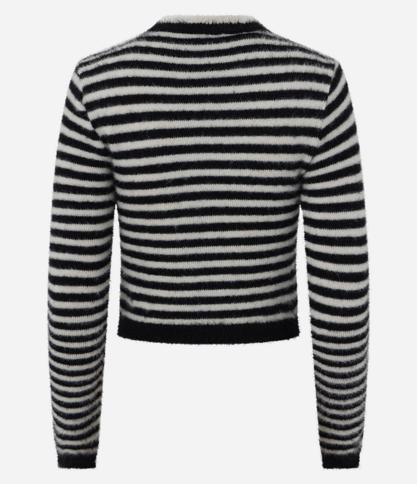 Blusa em Tricô Listrado com Estrela Frontal Preto 3