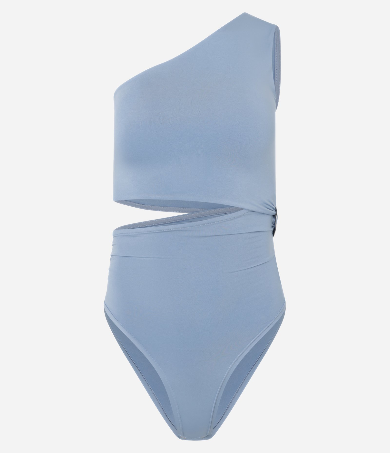 Body em Microfibra sem Manga com Cut Out Azul 6