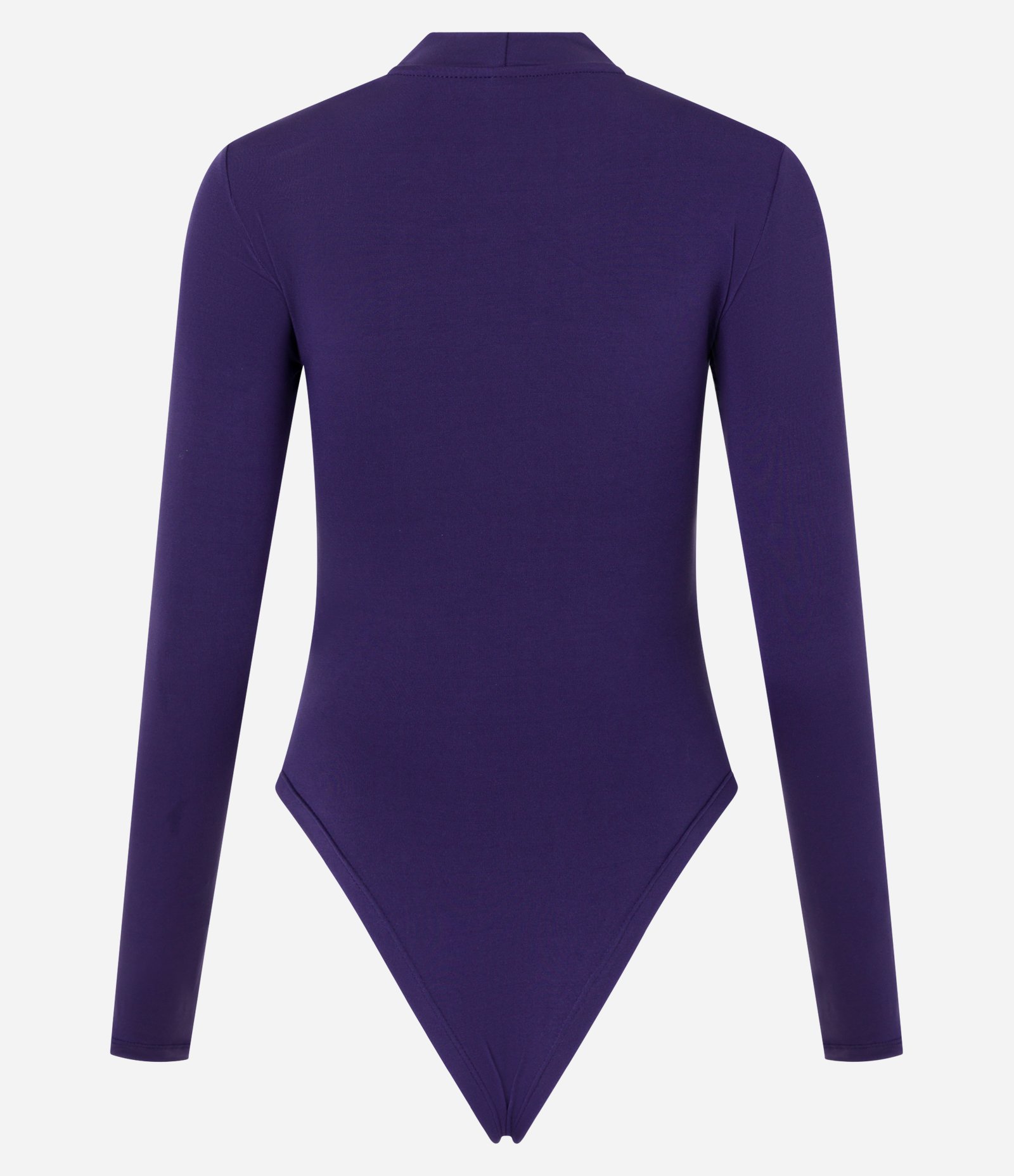 Body em Microfibra com Recorte no Busto e Gola Alta Roxo 6