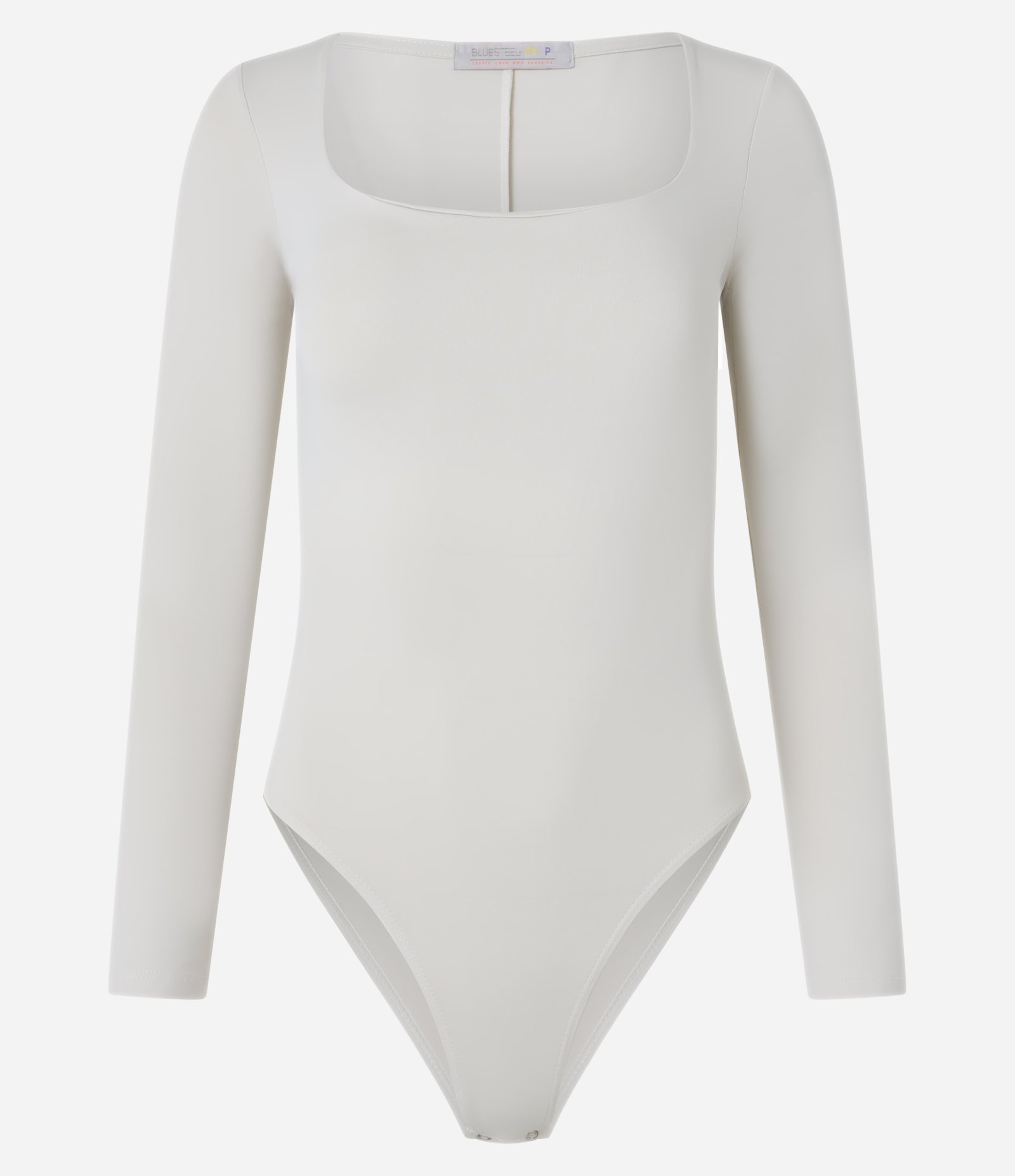 Body em Microfibra com Decote Quadrado Branco 4