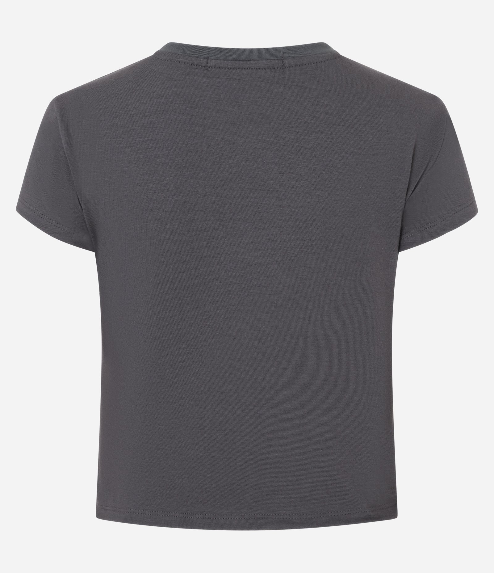 Blusa em Algodão com Brilhos Aplicados e Barra Assimétrica Cinza 6