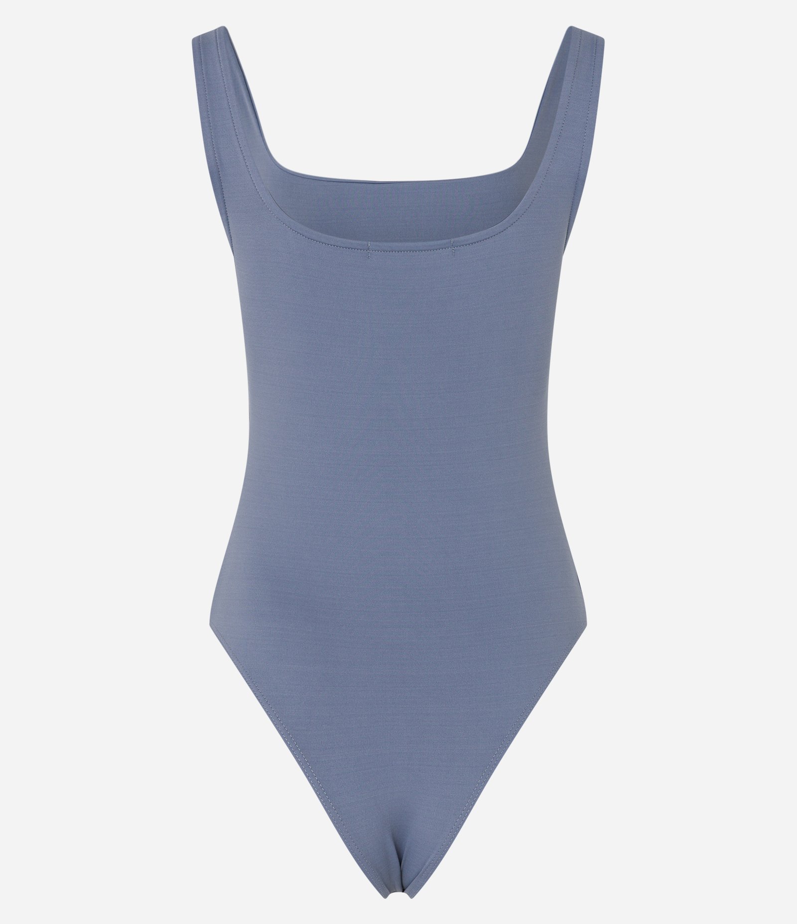 Body em Poliamida com Decote Redondo e Alça Média Azul 5