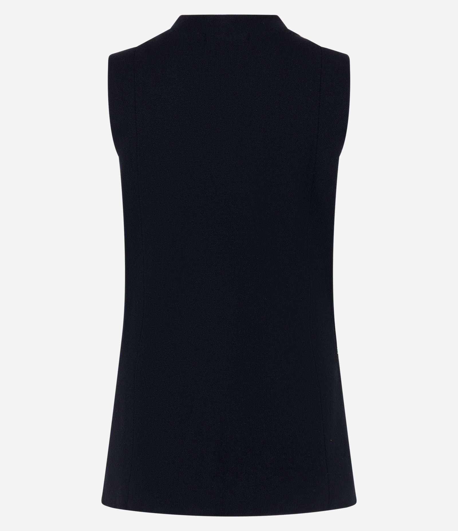 Colete em Tricô com Decote V e Botão Madrepérola Preto 8