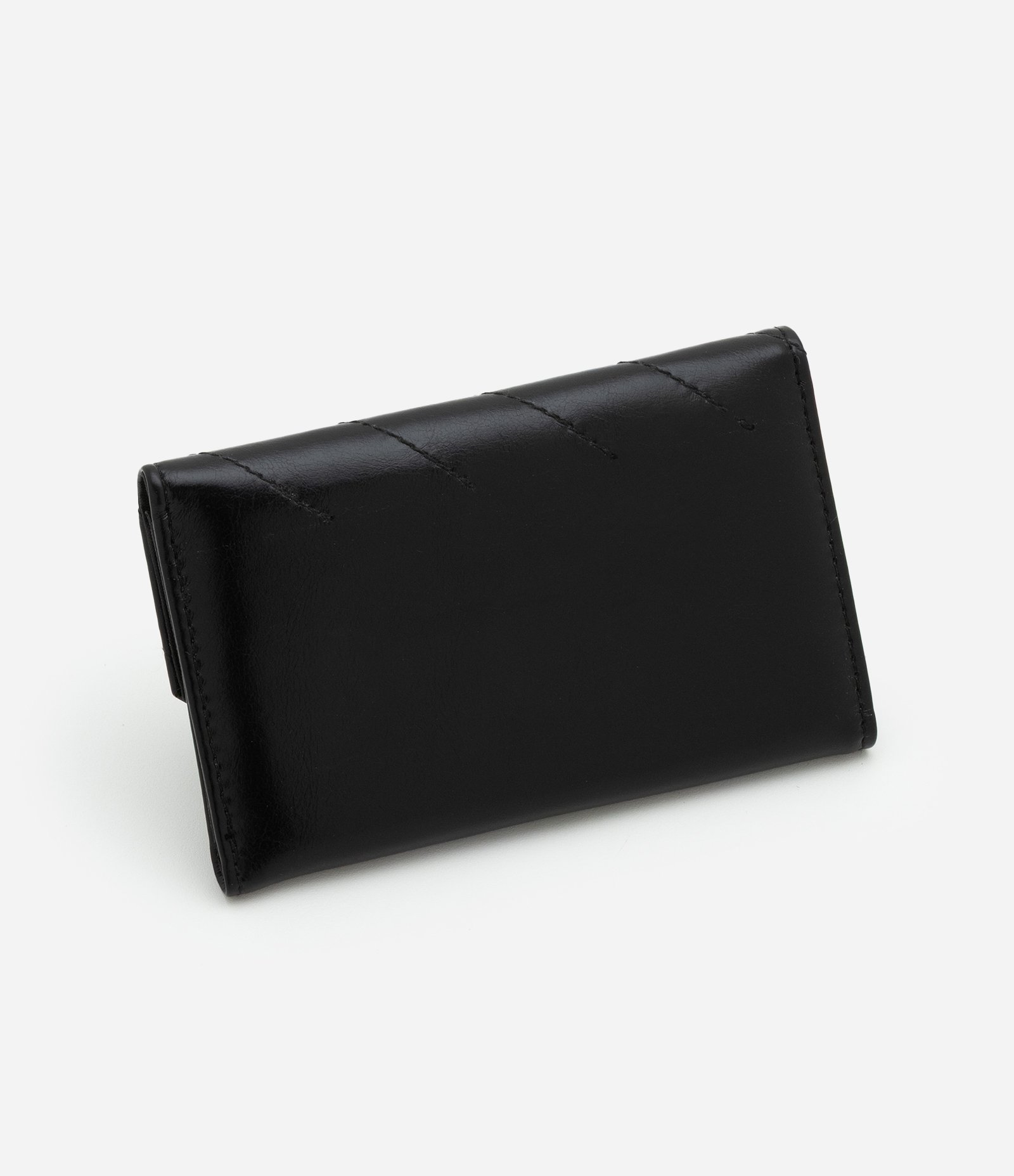 Carteira Envelope Média em Pu com Textura Matelassê Preto 2