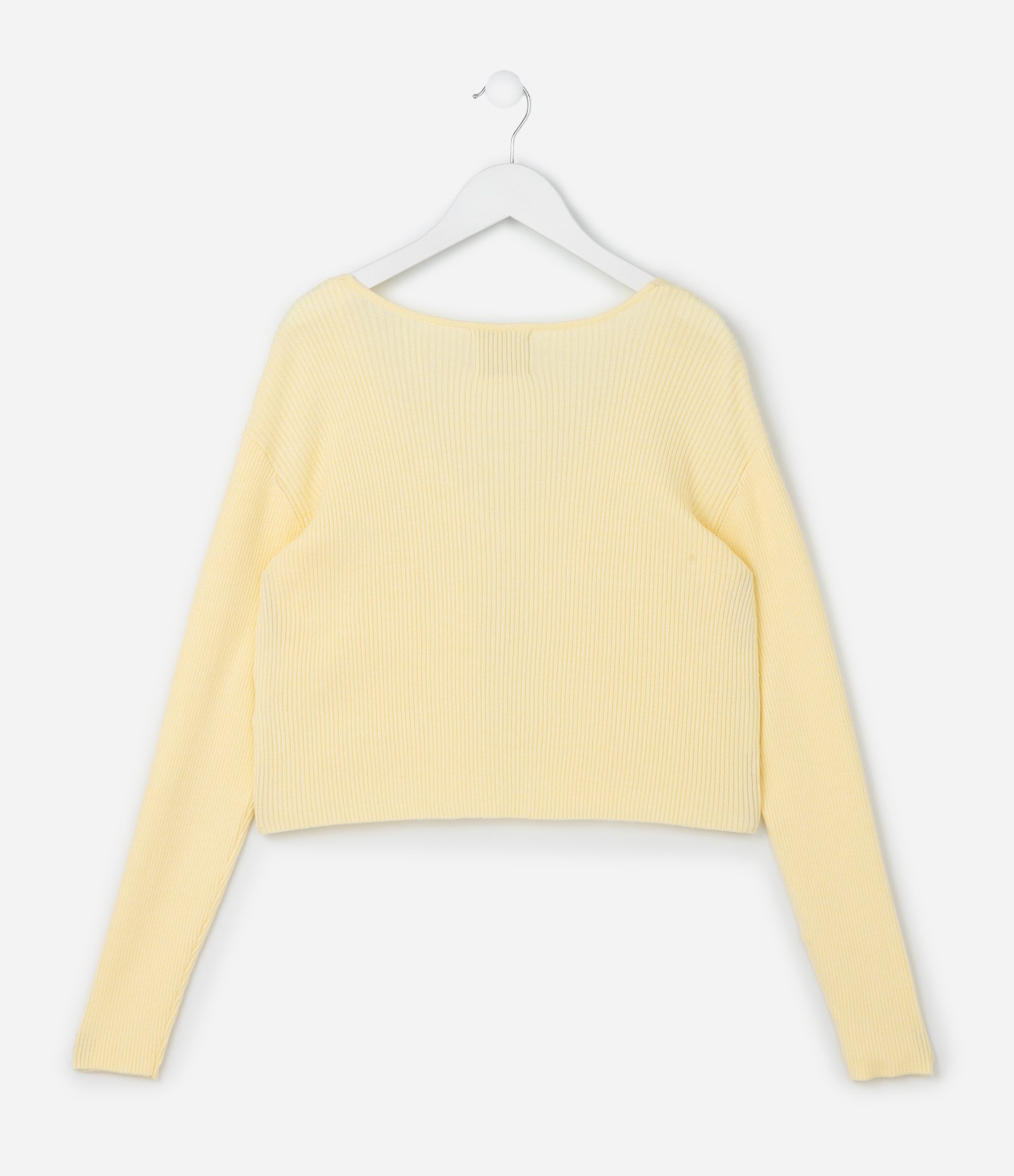 Cardigan Infantil Canelado em Viscose - Tam 5 a 14 anos Amarelo 3