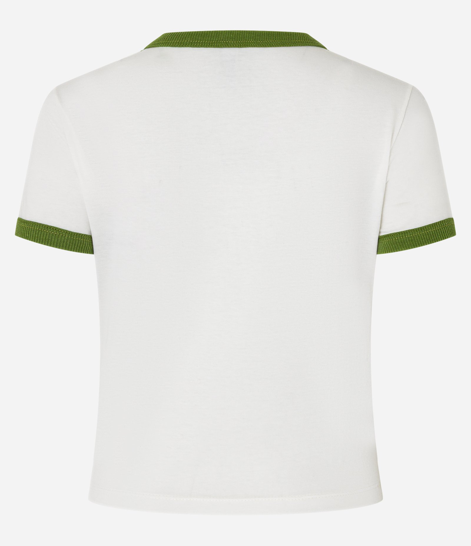 Blusa Baby Look em Algodão com Detalhe e Estampa Avocado Branco 5