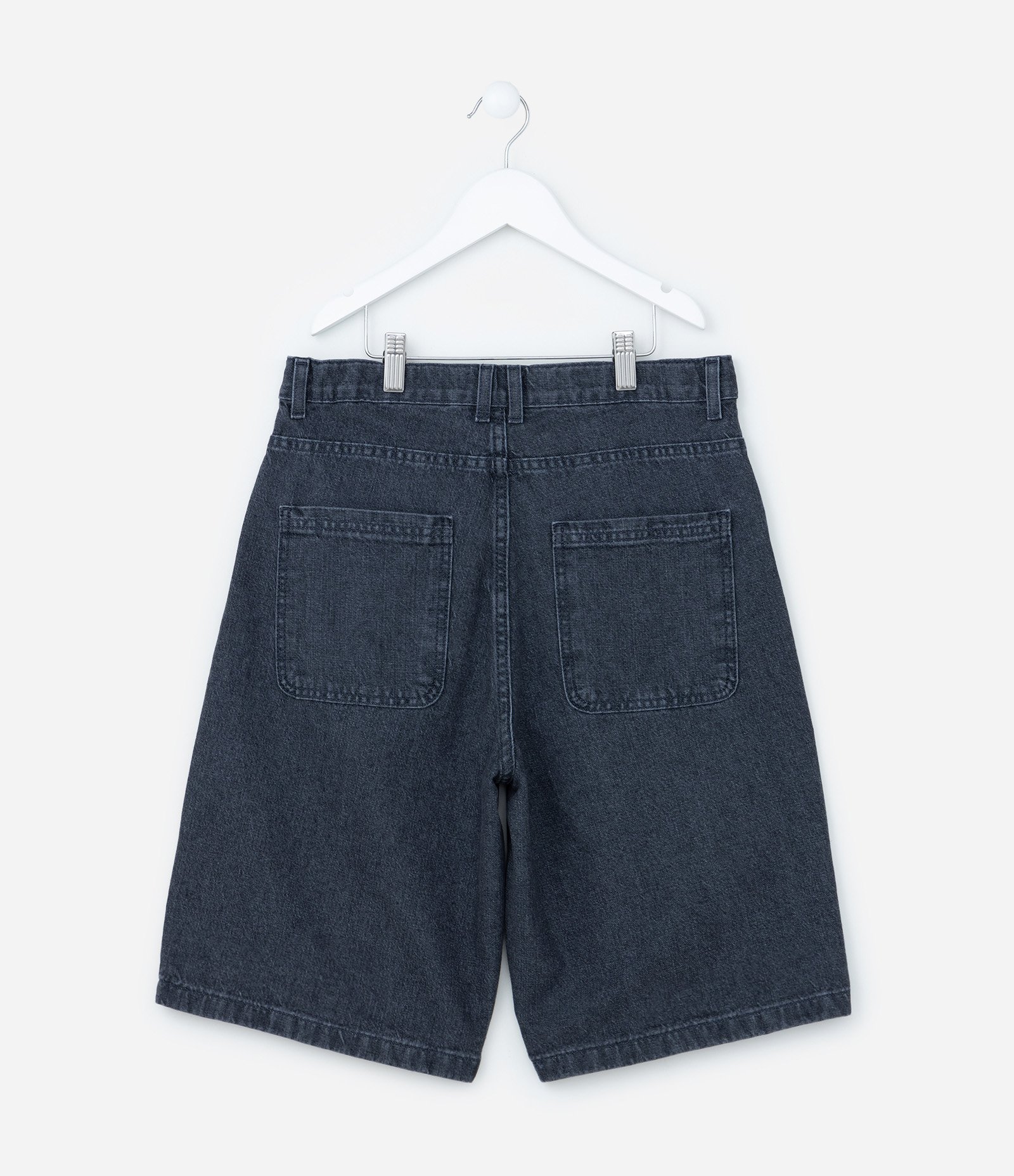 Bermuda Baggy Infantil em Jeans Estonado - Tam 5 a 14 Anos Cinza 2