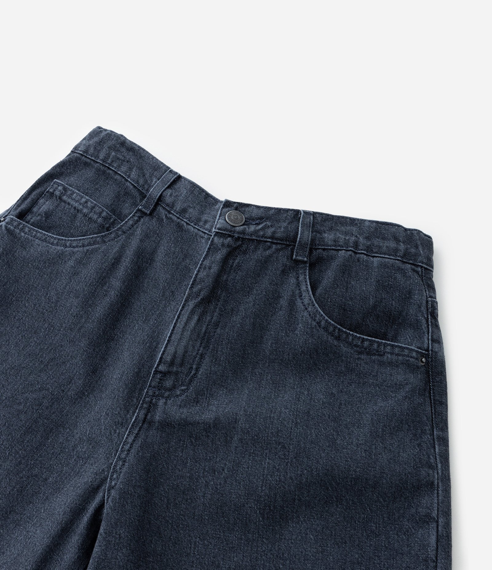 Bermuda Baggy Infantil em Jeans Estonado - Tam 5 a 14 Anos Cinza 5