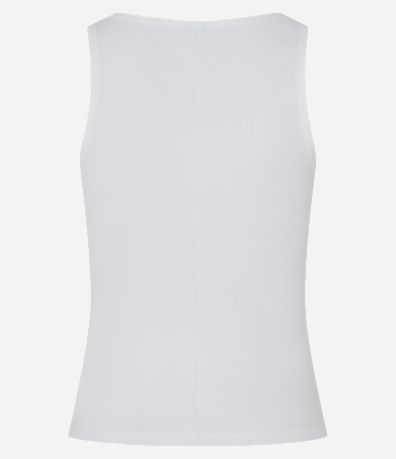 Blusa Regata Ajustada em Microfibra com Franzidos Laterais Branco 5