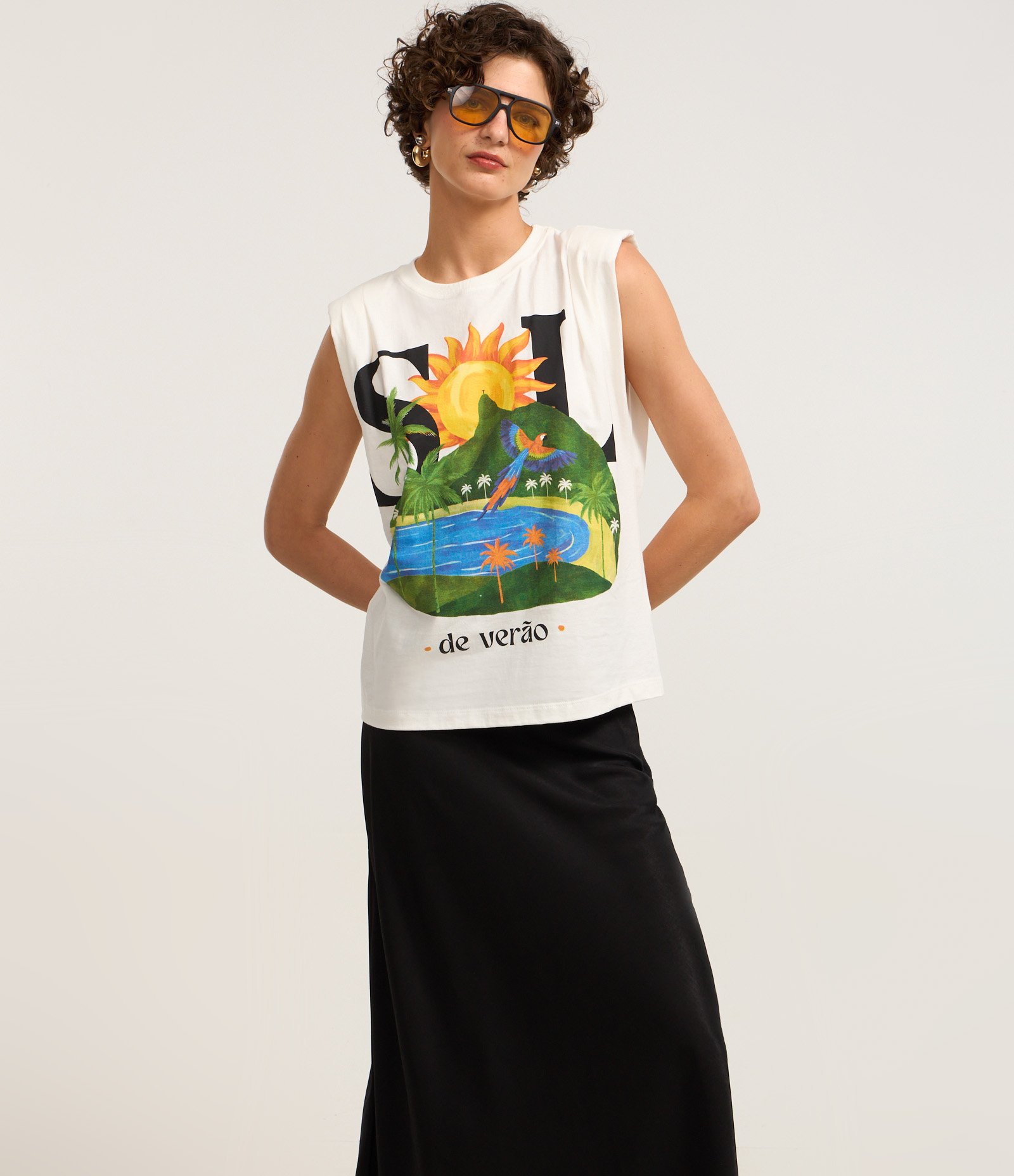 Saia Longa em Crepe com Textura Acetinada 2