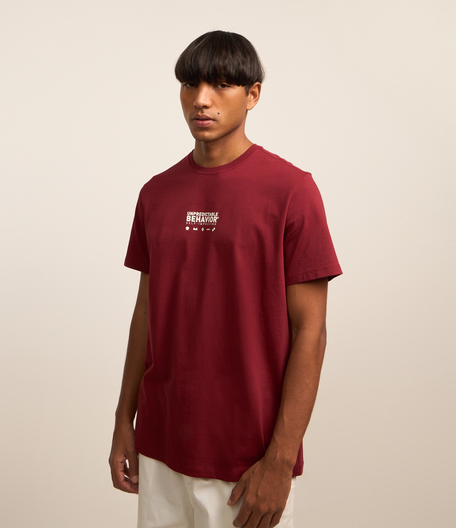 Camiseta Comfort em Algodão com Estampa Lettering Vermelho 1