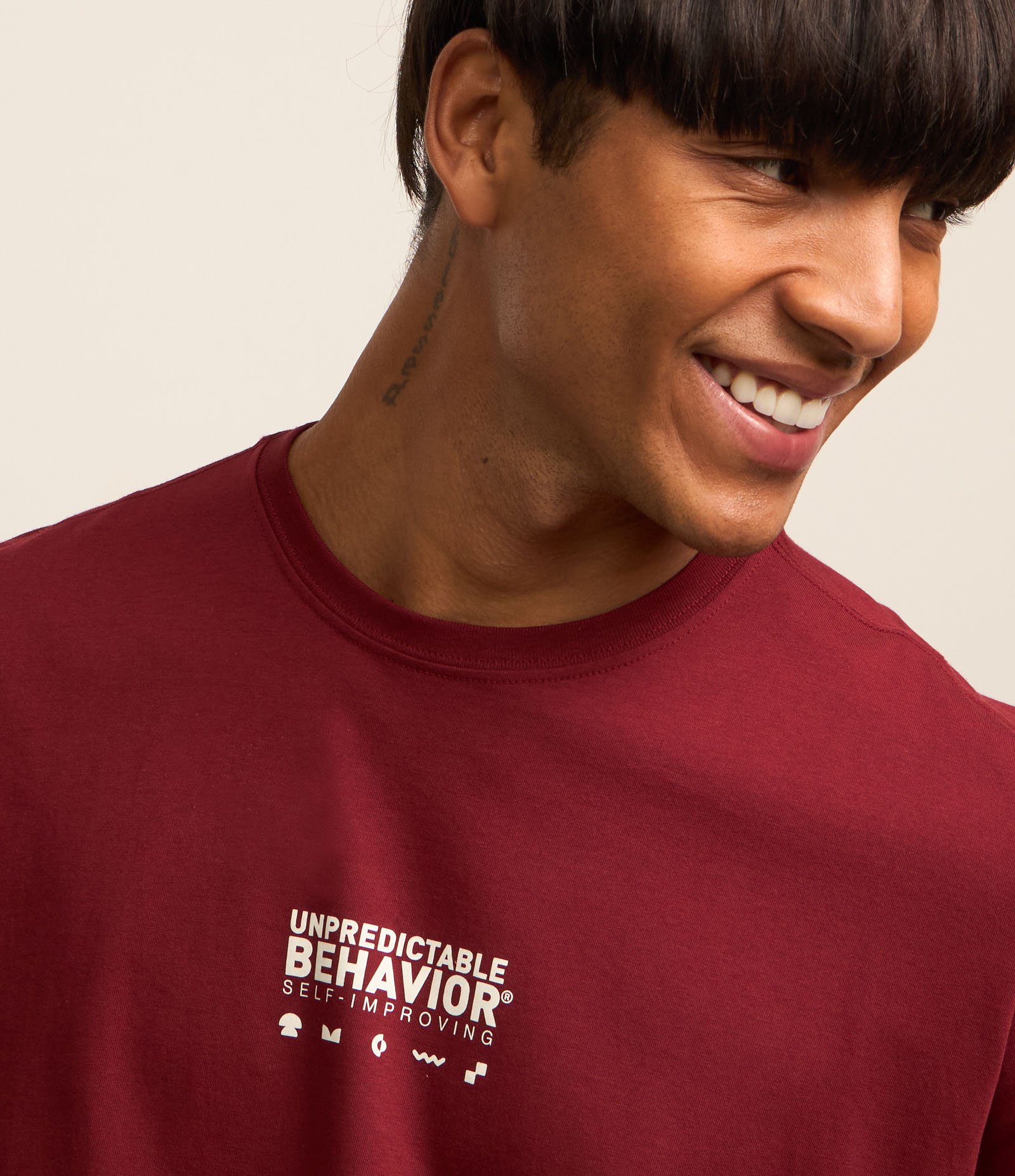 Camiseta Comfort em Algodão com Estampa Lettering Vermelho 3