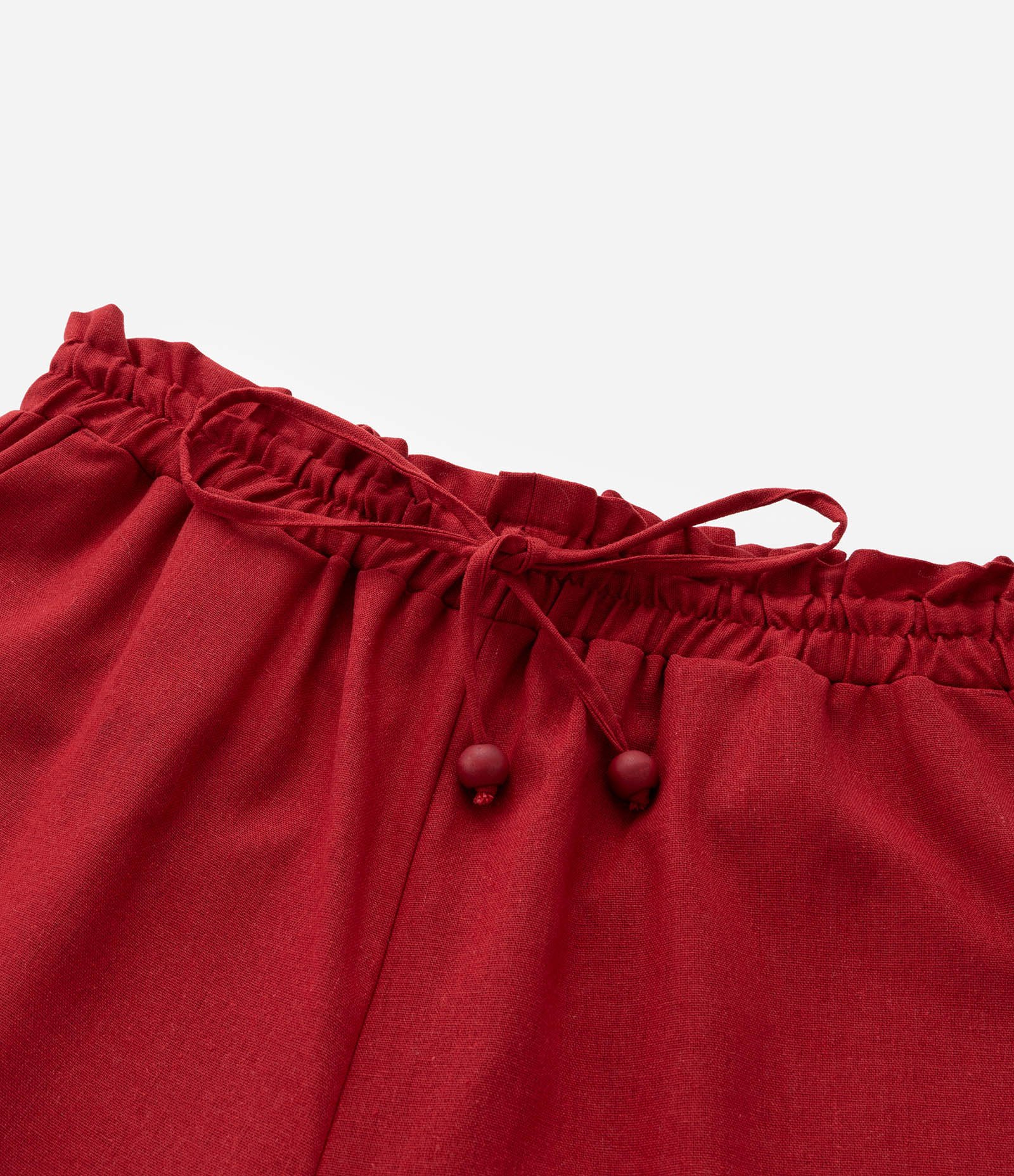 Calça Cenoura em Viscolinho com Amarração Curve & Plus Size Vermelho 8
