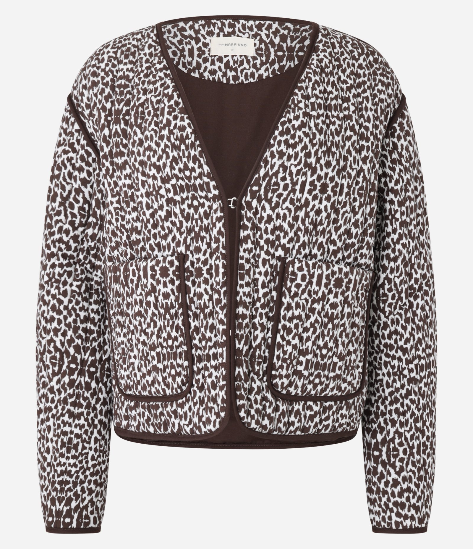 Jaqueta Acolchoada com Estampa Animal Print Bicolor Multicores 6