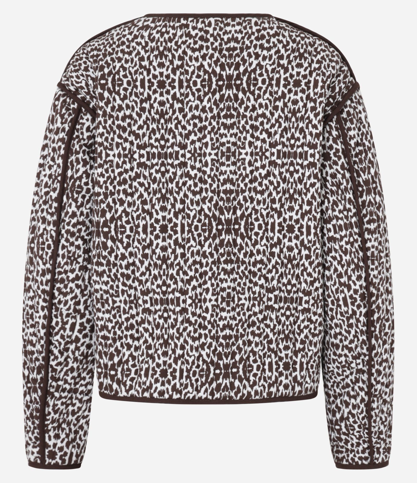 Jaqueta Acolchoada com Estampa Animal Print Bicolor Multicores 7