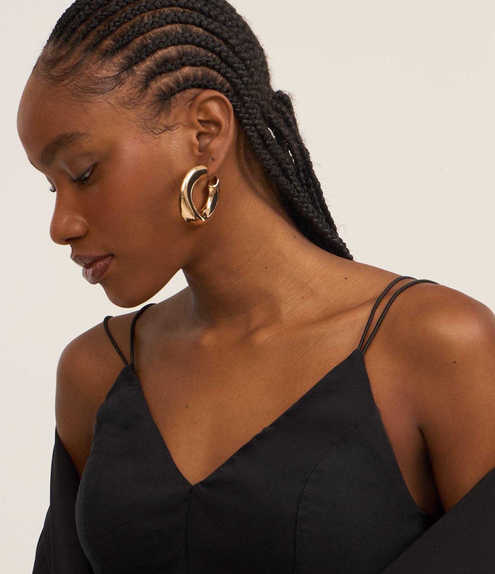 Blusa Cropped em Bengaline com Alça Dupla Preto 3