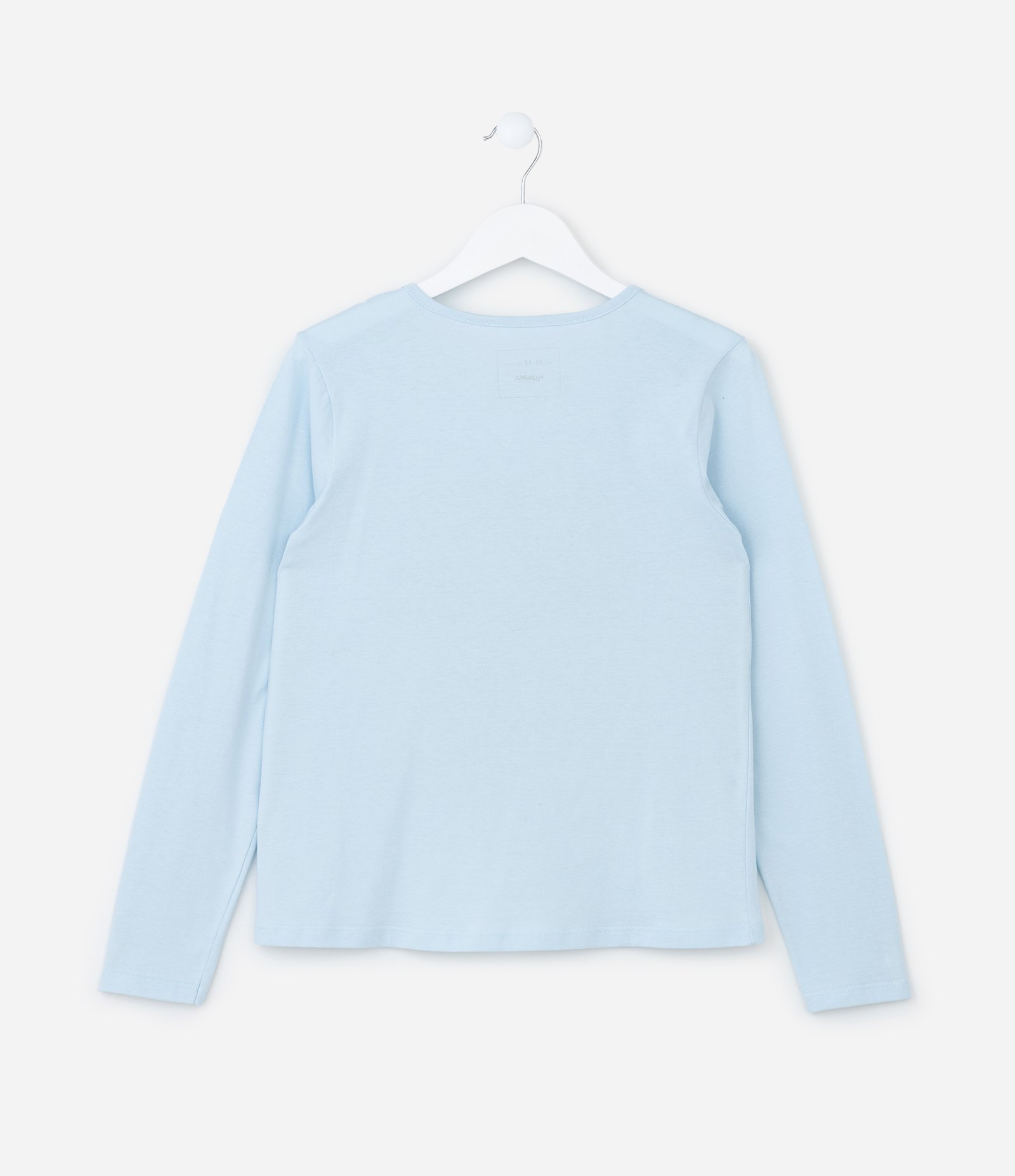 Camiseta Infantil com Estampa Flores com Brilhos - Tam 5 a 14 Anos Azul 2