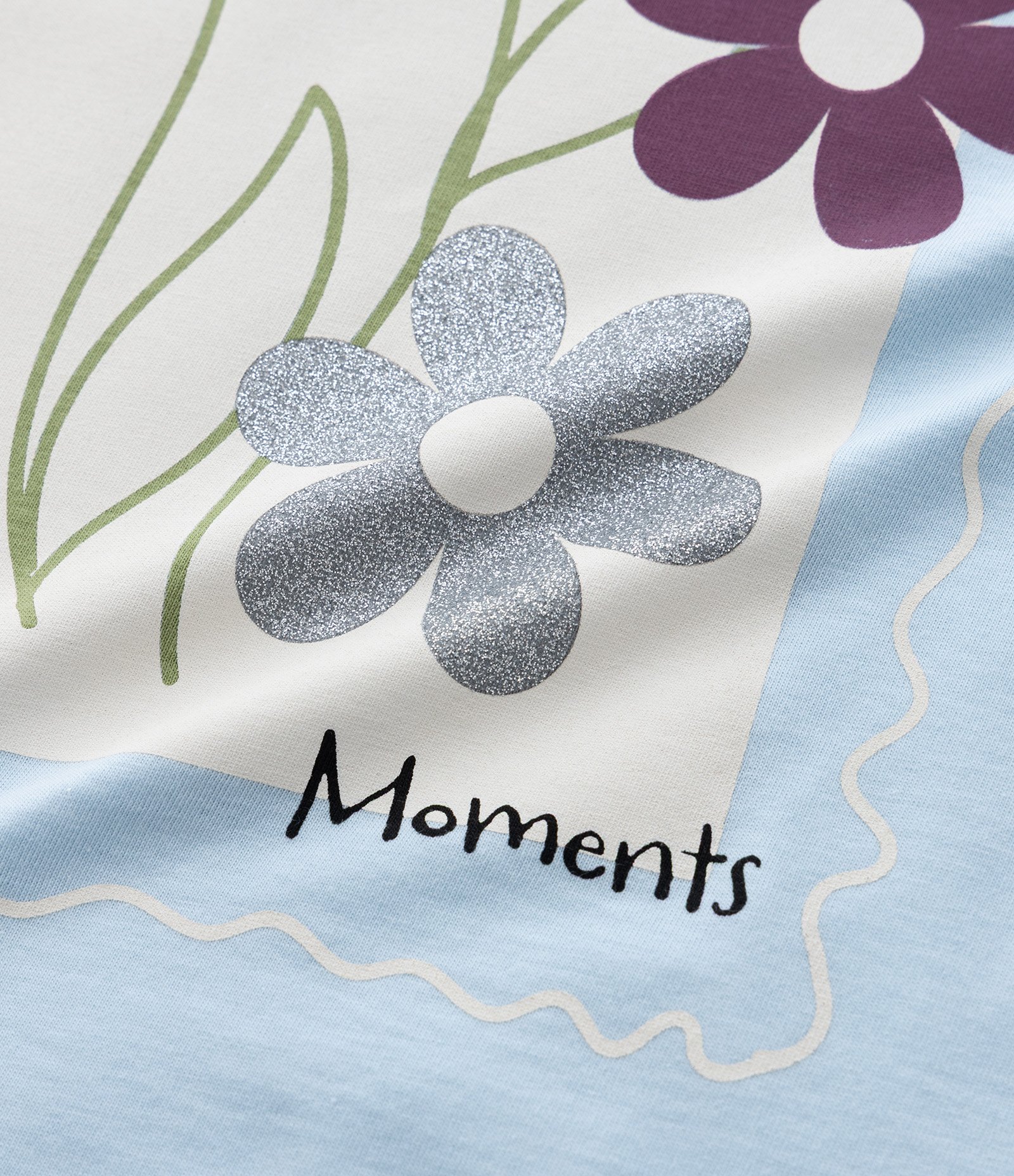 Camiseta Infantil com Estampa Flores com Brilhos - Tam 5 a 14 Anos Azul 5