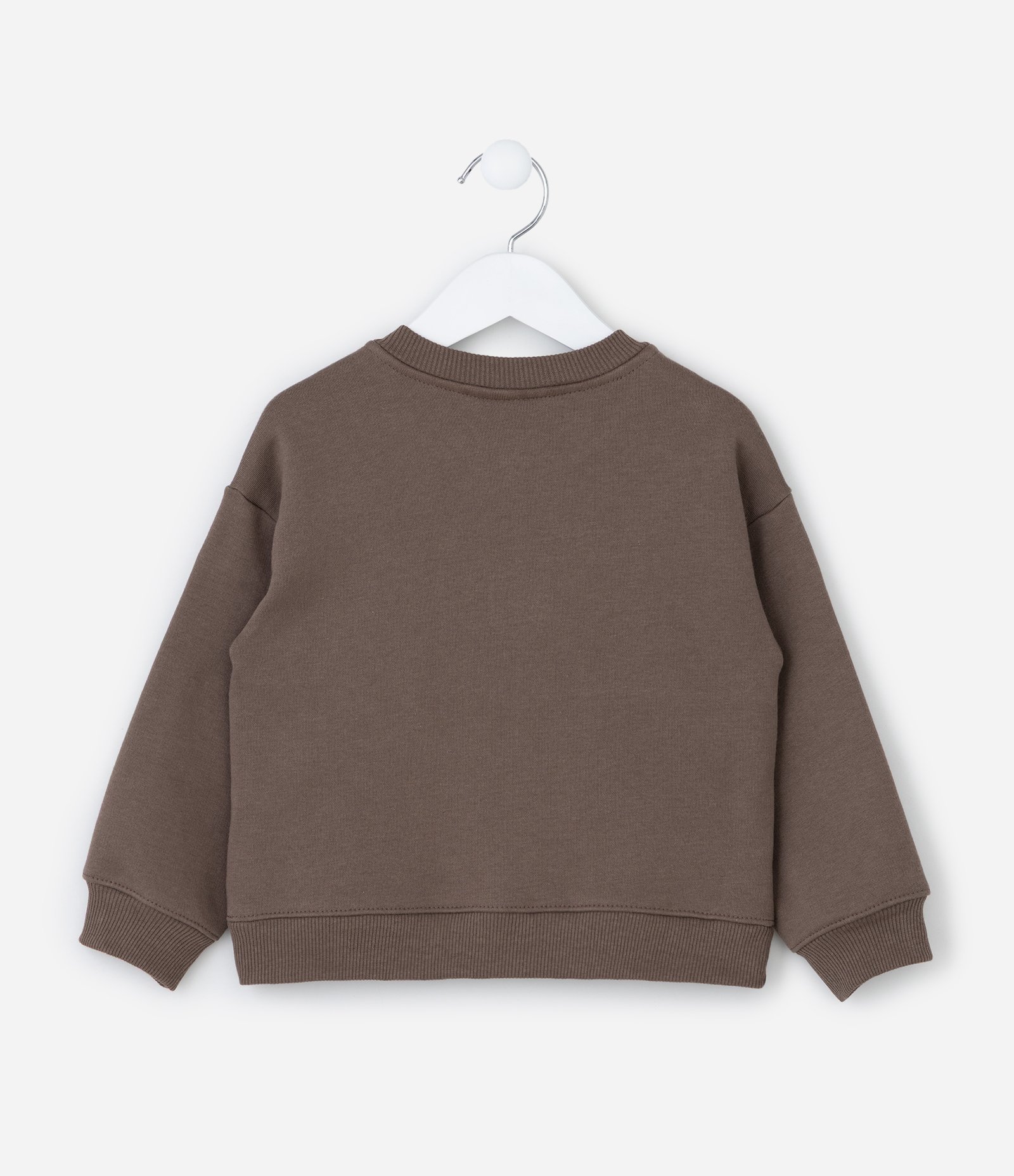 Casaco Infantil em Moletom Texturizado - Tam 1 a 6 Anos Marrom 2