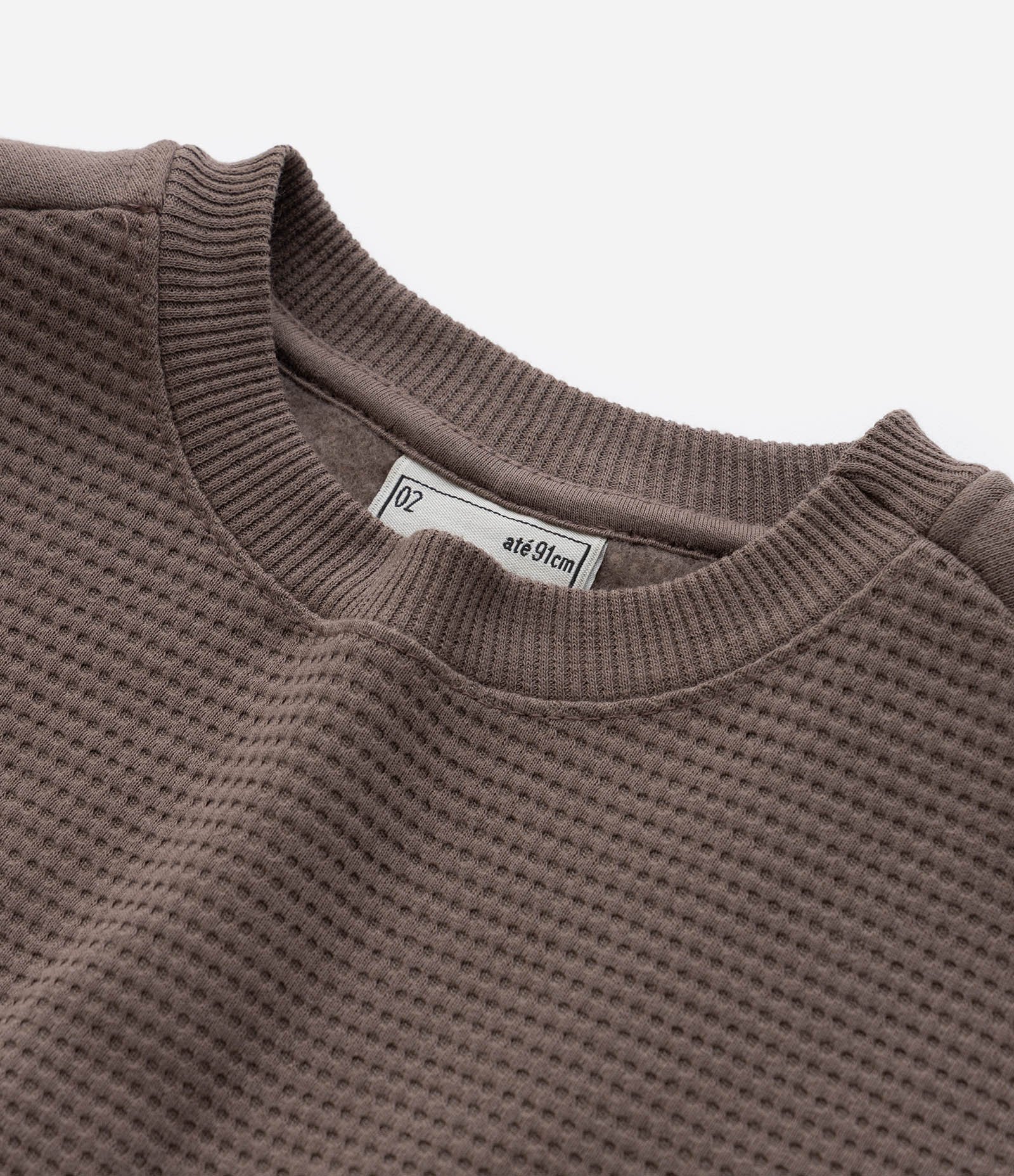 Casaco Infantil em Moletom Texturizado - Tam 1 a 6 Anos Marrom 4