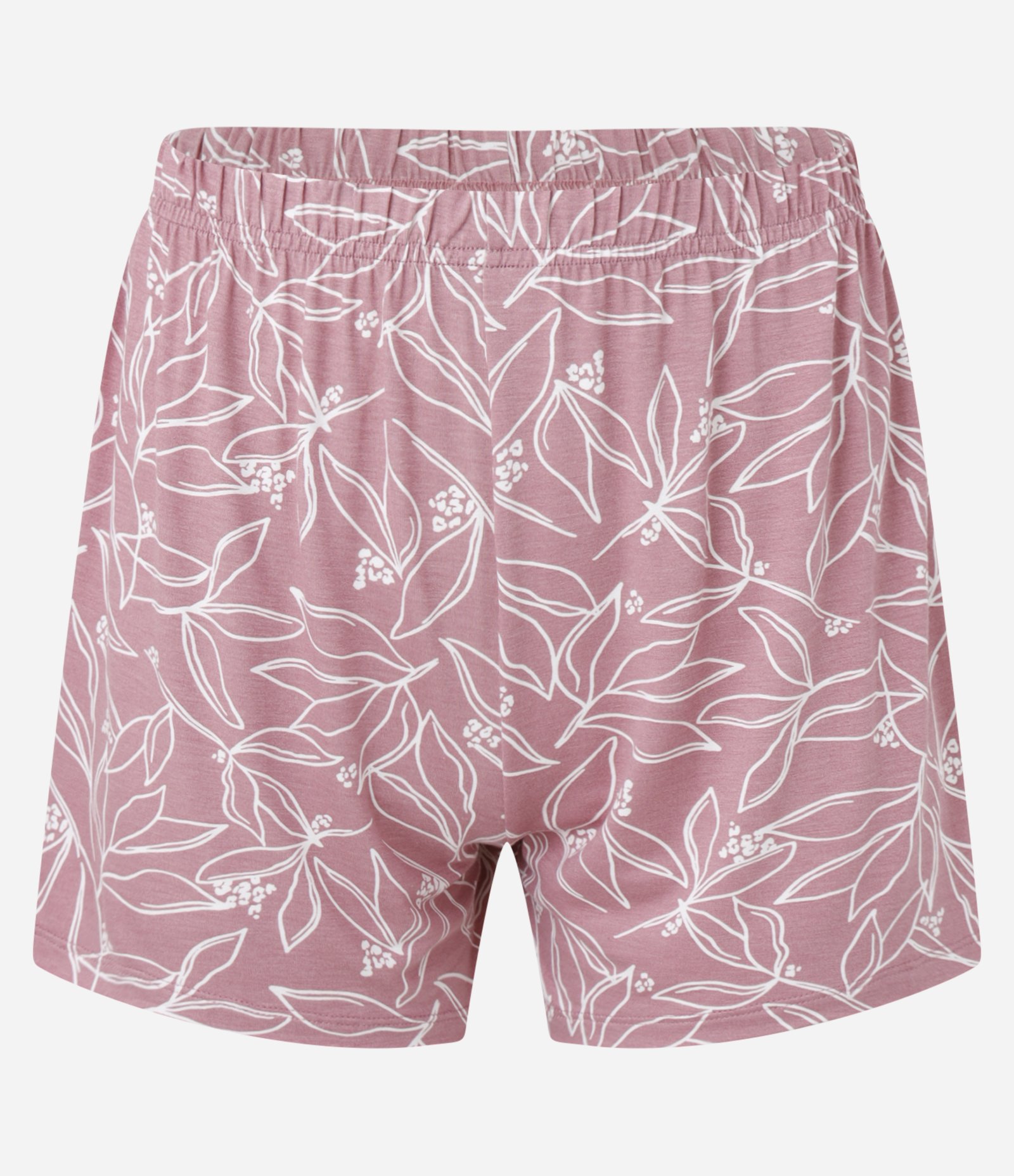 Pijama Short Doll em Ribana com Botões e Estampa de Folhagem Multicores 6
