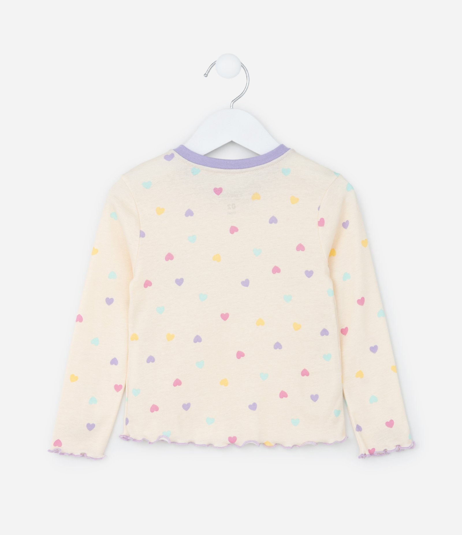 Pijama Infantil em Ribana com Estampa Carinha Fofinha - Tam 1 a 4 Anos Amarelo 3