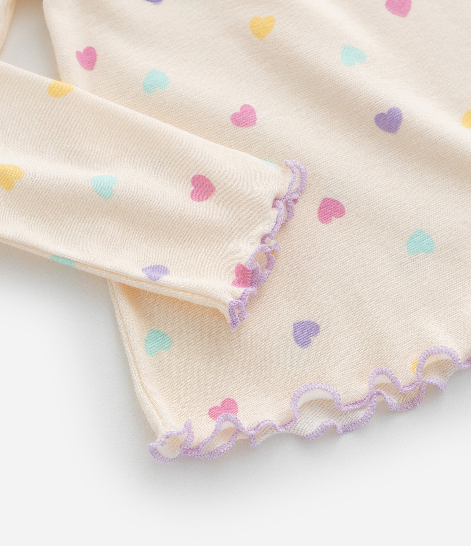 Pijama Infantil em Ribana com Estampa Carinha Fofinha - Tam 1 a 4 Anos Amarelo 5