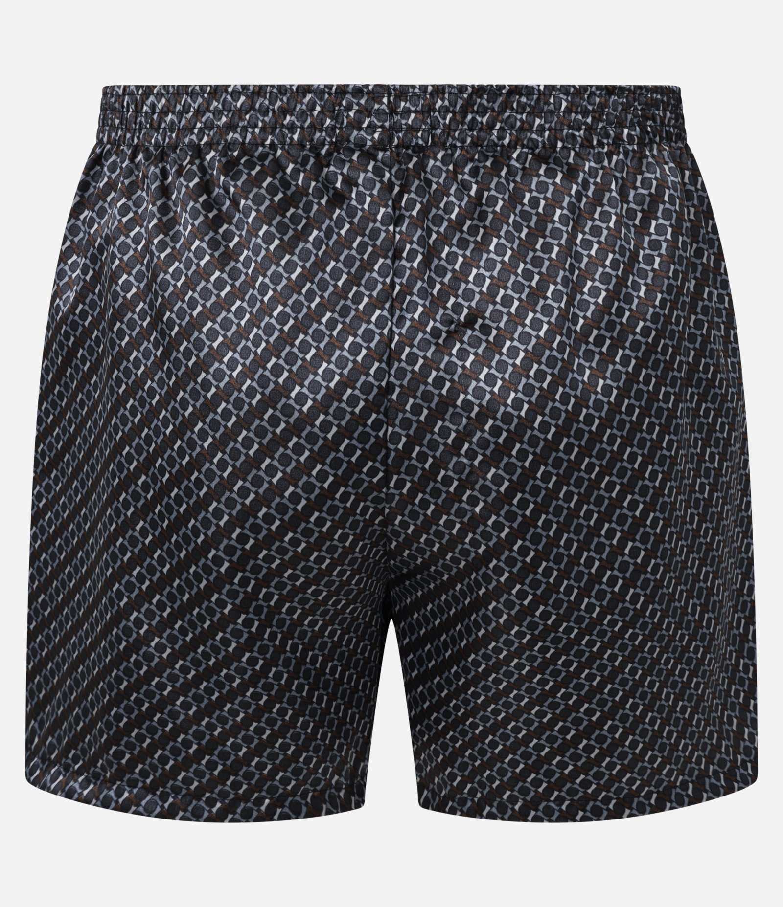 Cueca Samba Canção em Cetim com Estampa de Gravata Preto 2